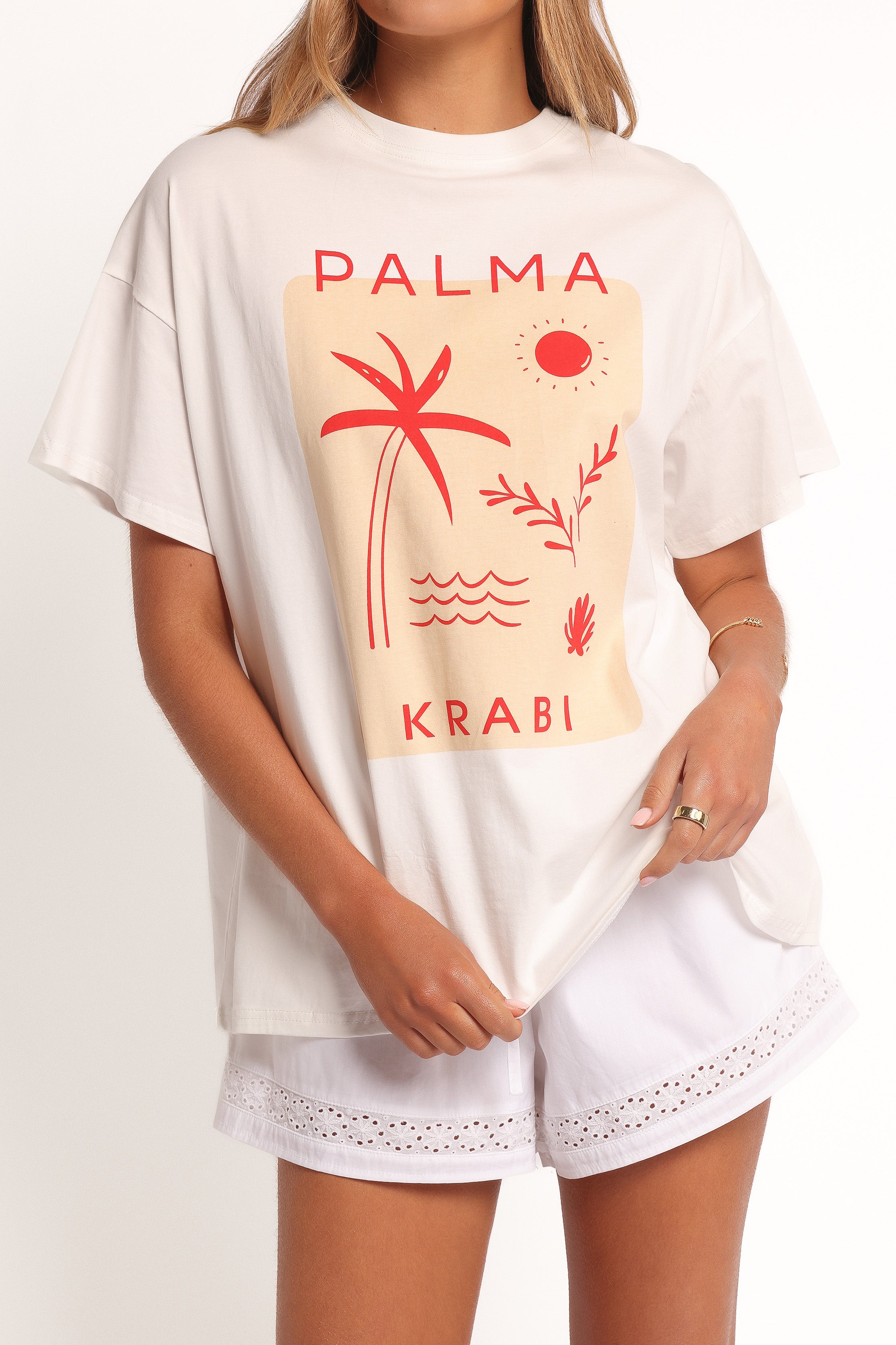 Krabi Beach Graphic Tee - White