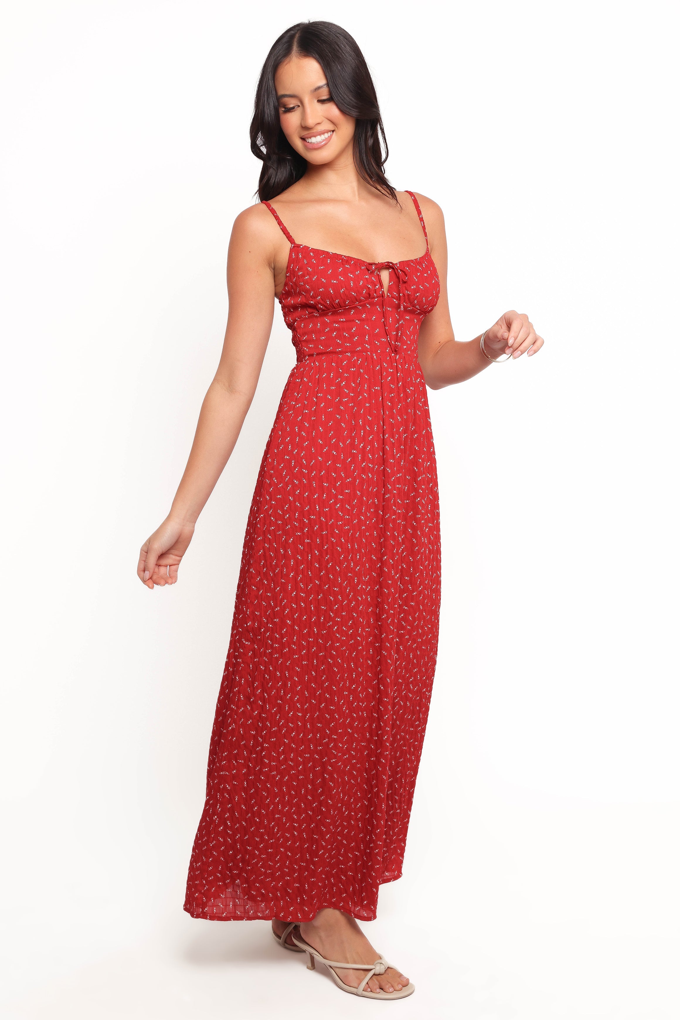 Ariadne Midi Dress - Red