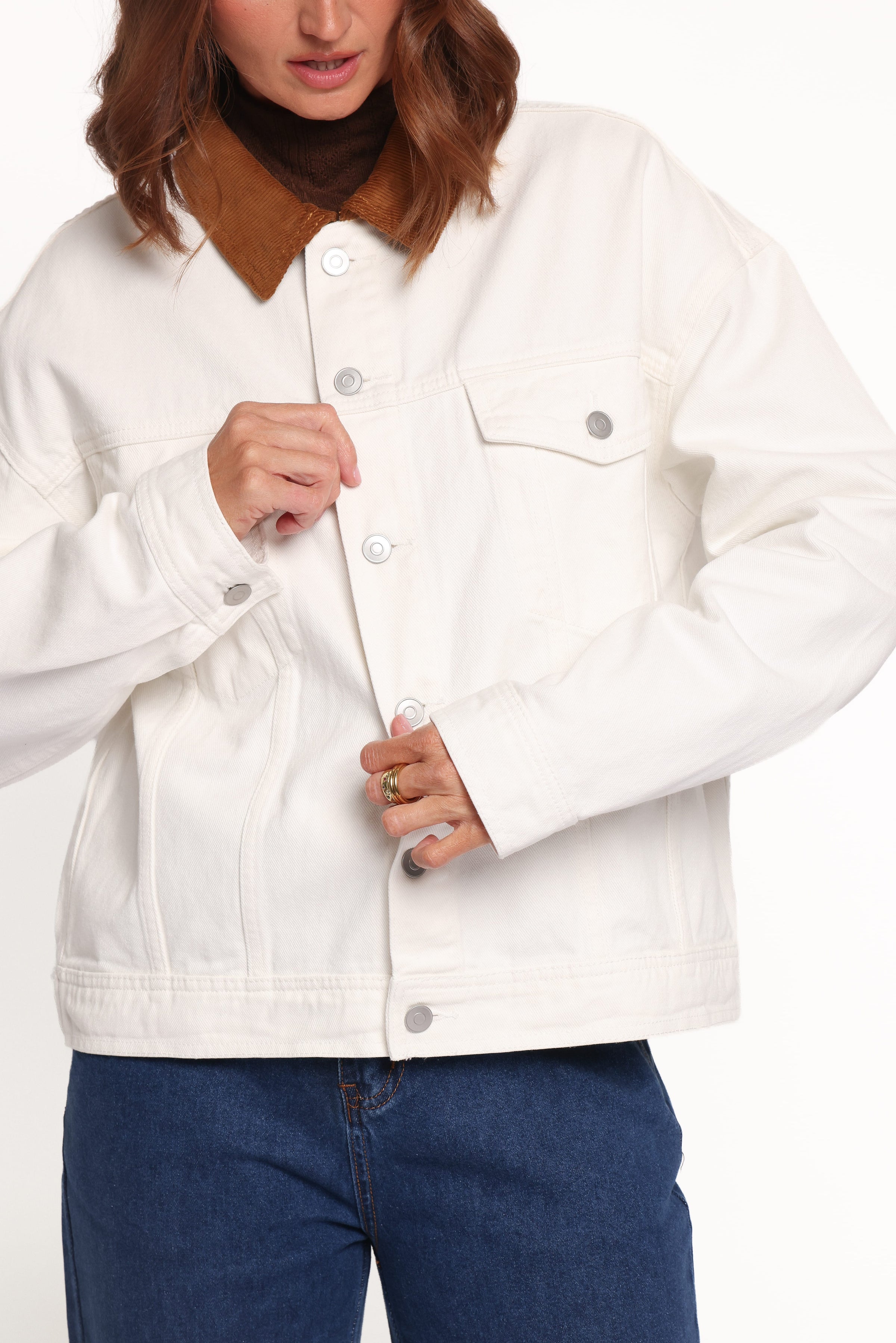 Larosa Denim Jacket - Ivory
