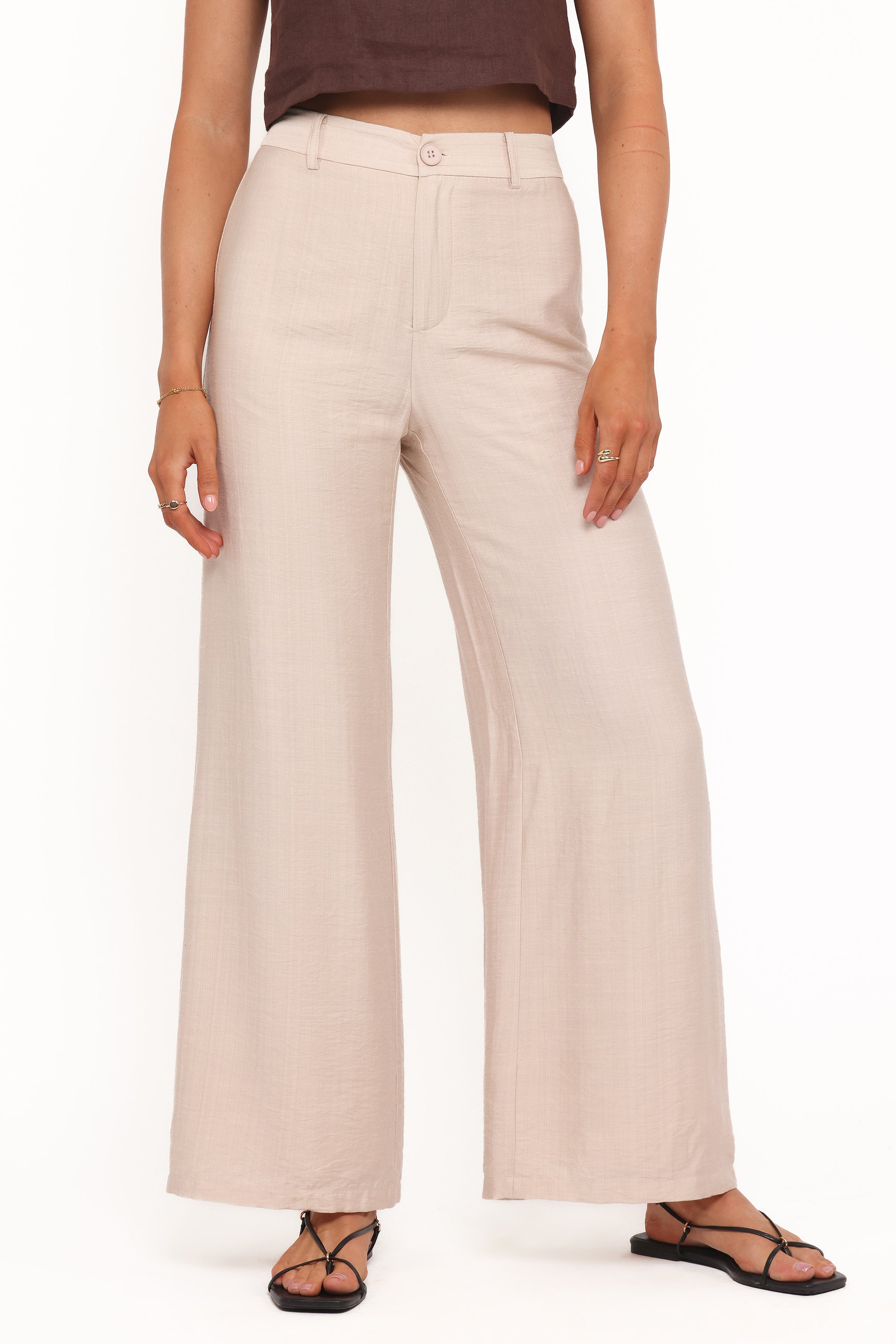 Lauren Wide Leg Pant - Beige