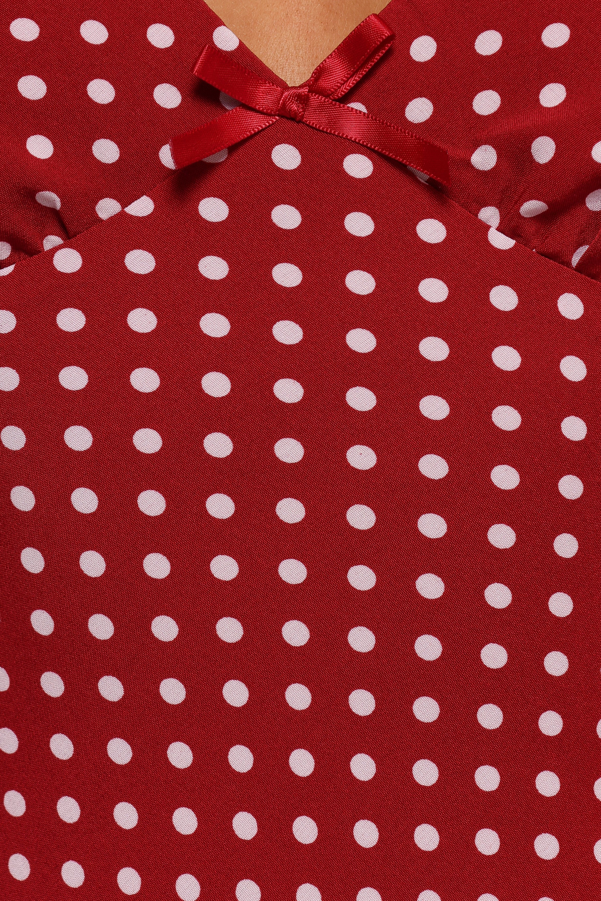 Leni Maxi Dress - Red Polka Dot