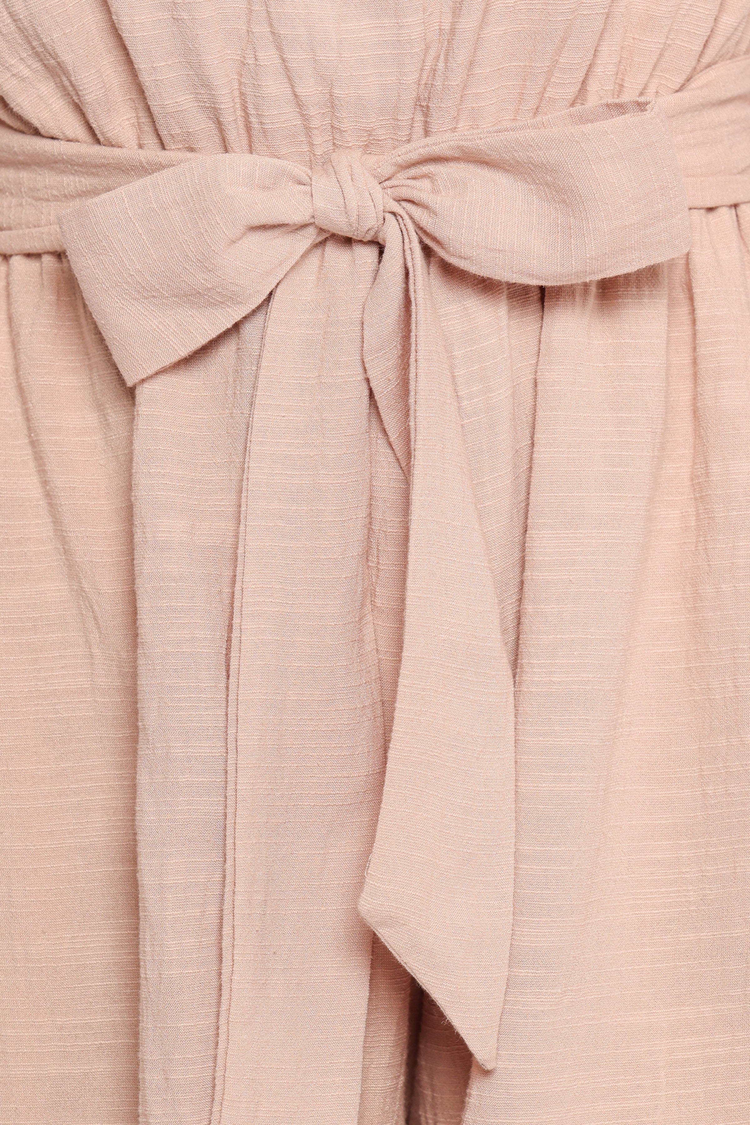 Levana One Shoulder Romper - Beige