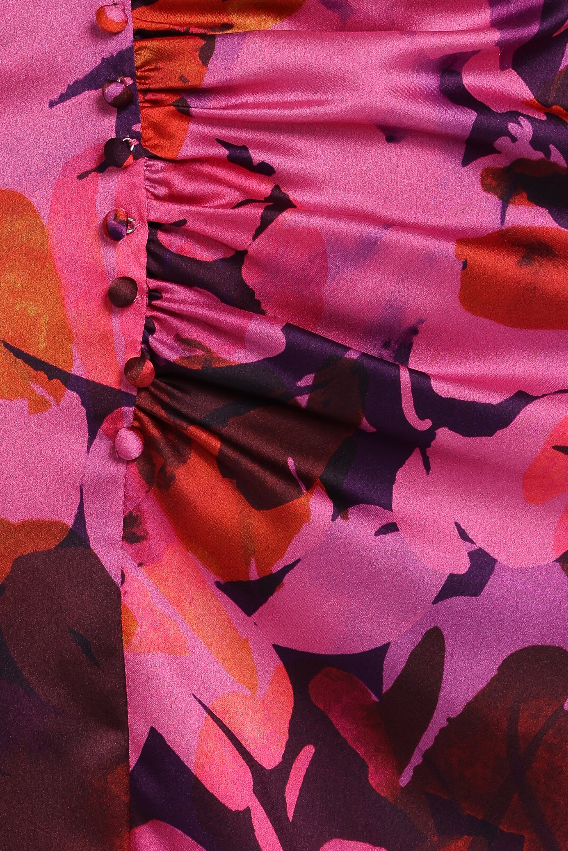 Lisbeth Midi Dress - Magenta Floral