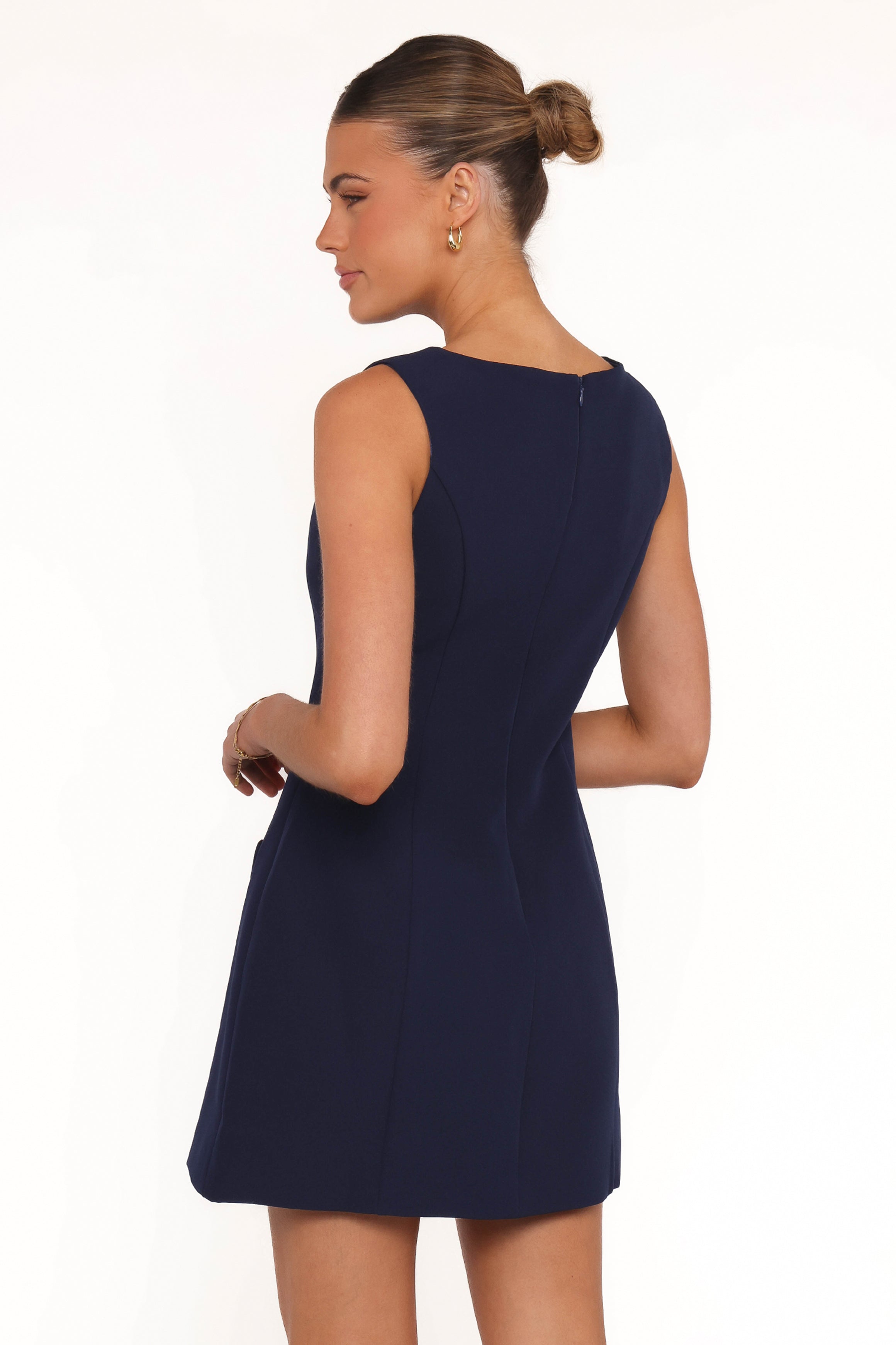 Lorne Sleeveless Mini Dress - Navy