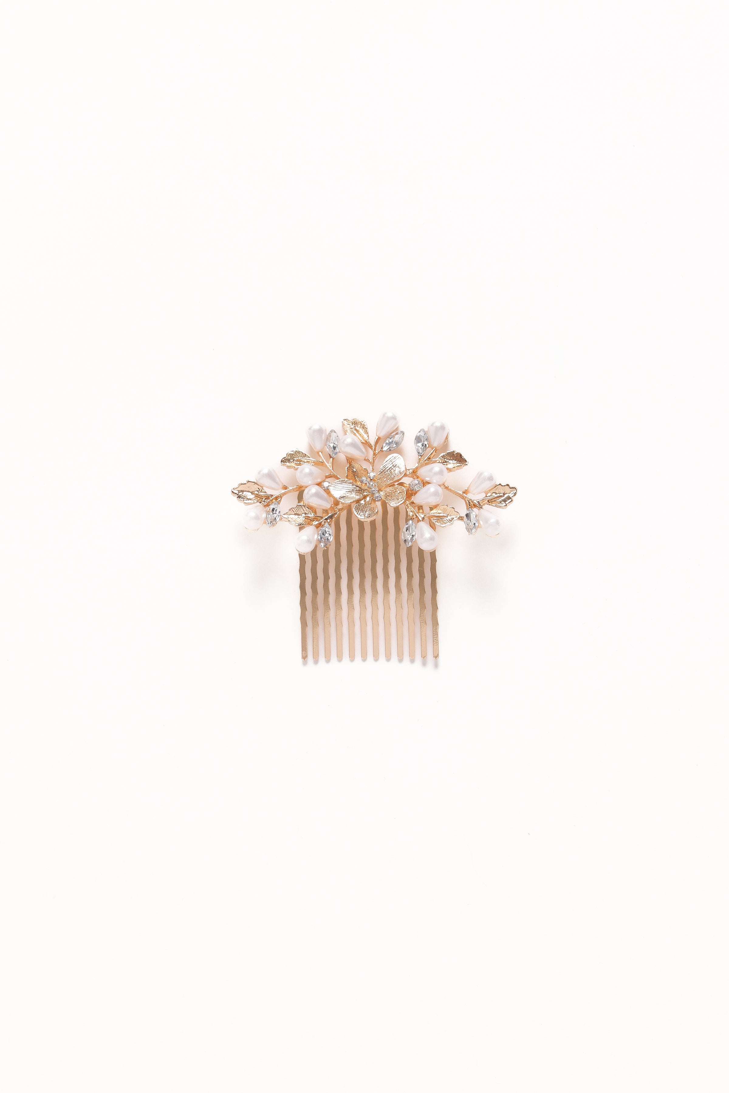 Madelaine Hair Comb - Gold/Pearl