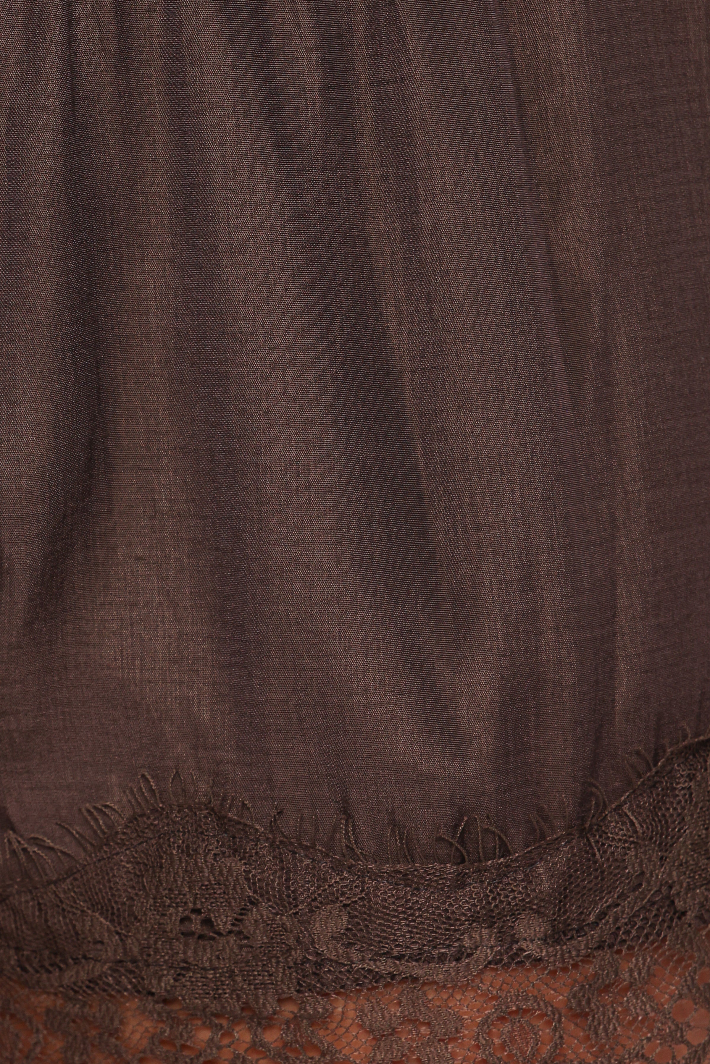 Mairead Lace Short Set - Chocolate Stripe