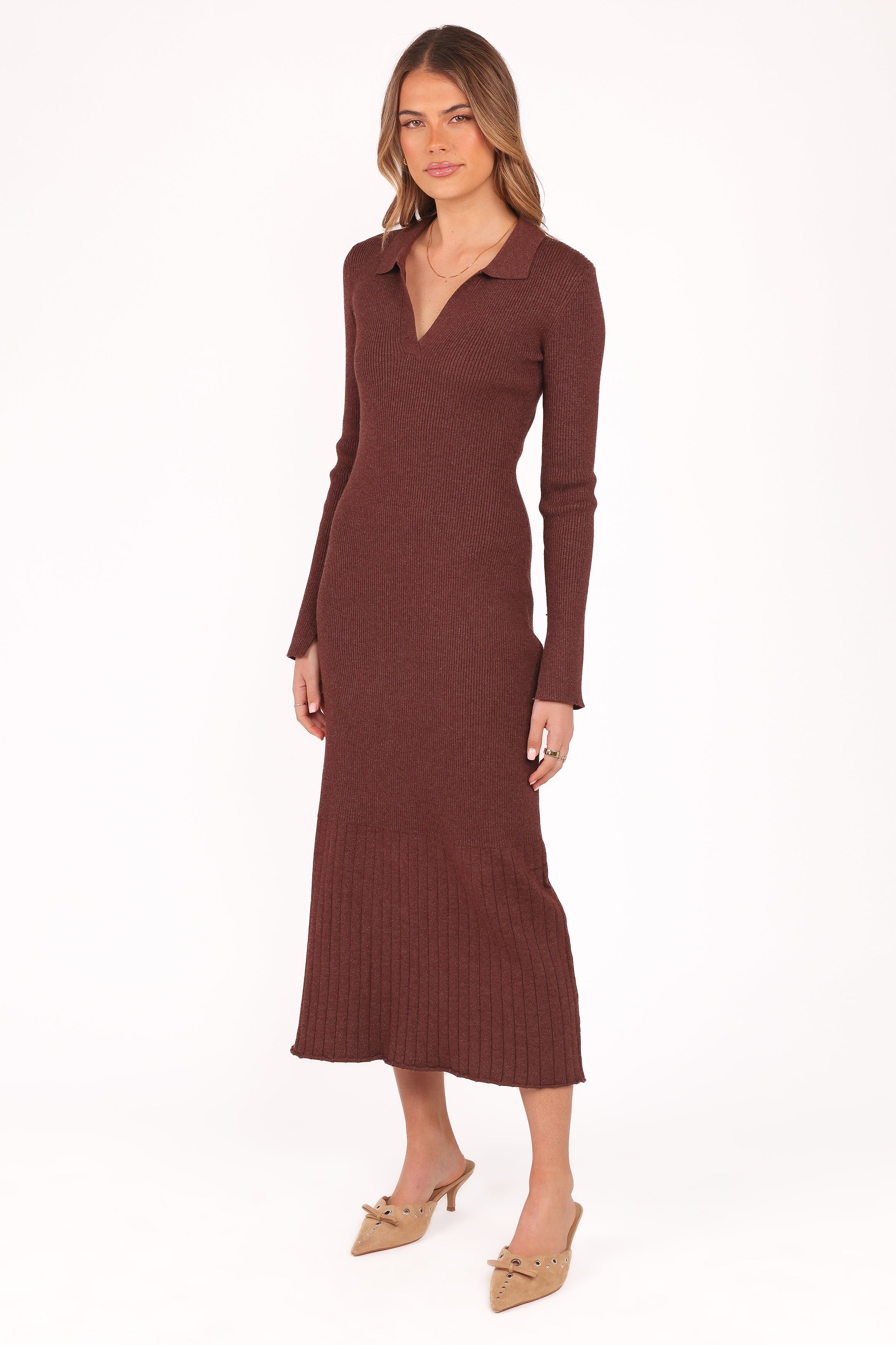 Makenna Knit Dress - Brown