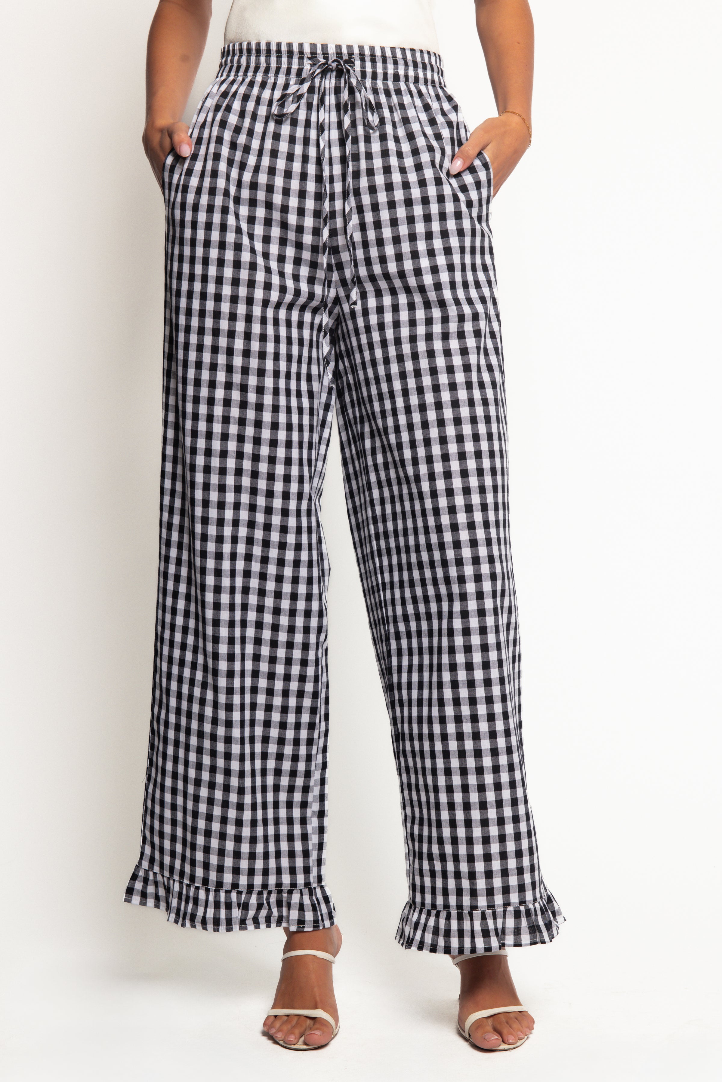 Marina Pant - Black Gingham