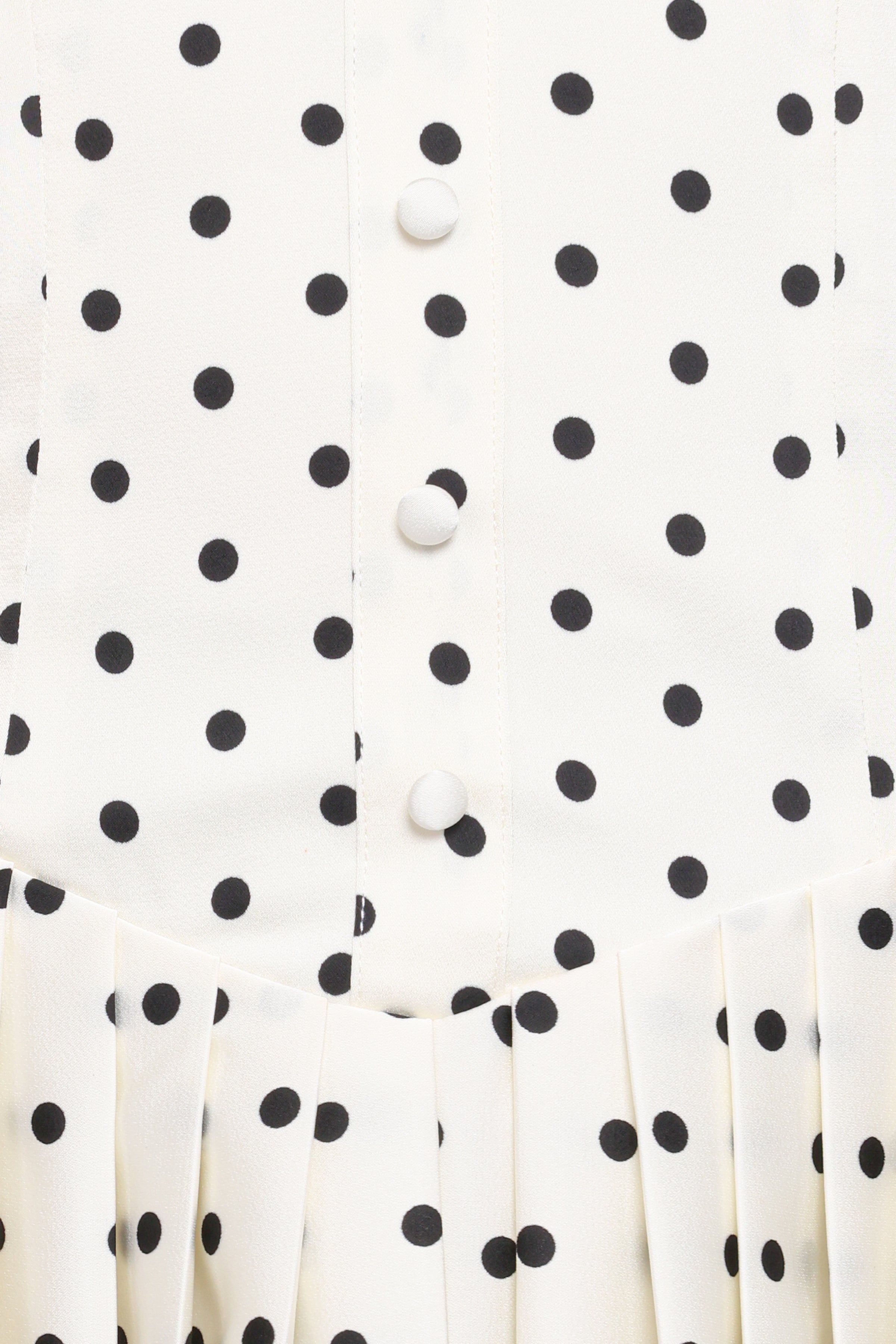 Marlie Off Shoulder Mini Dress - Cream Polka Dot