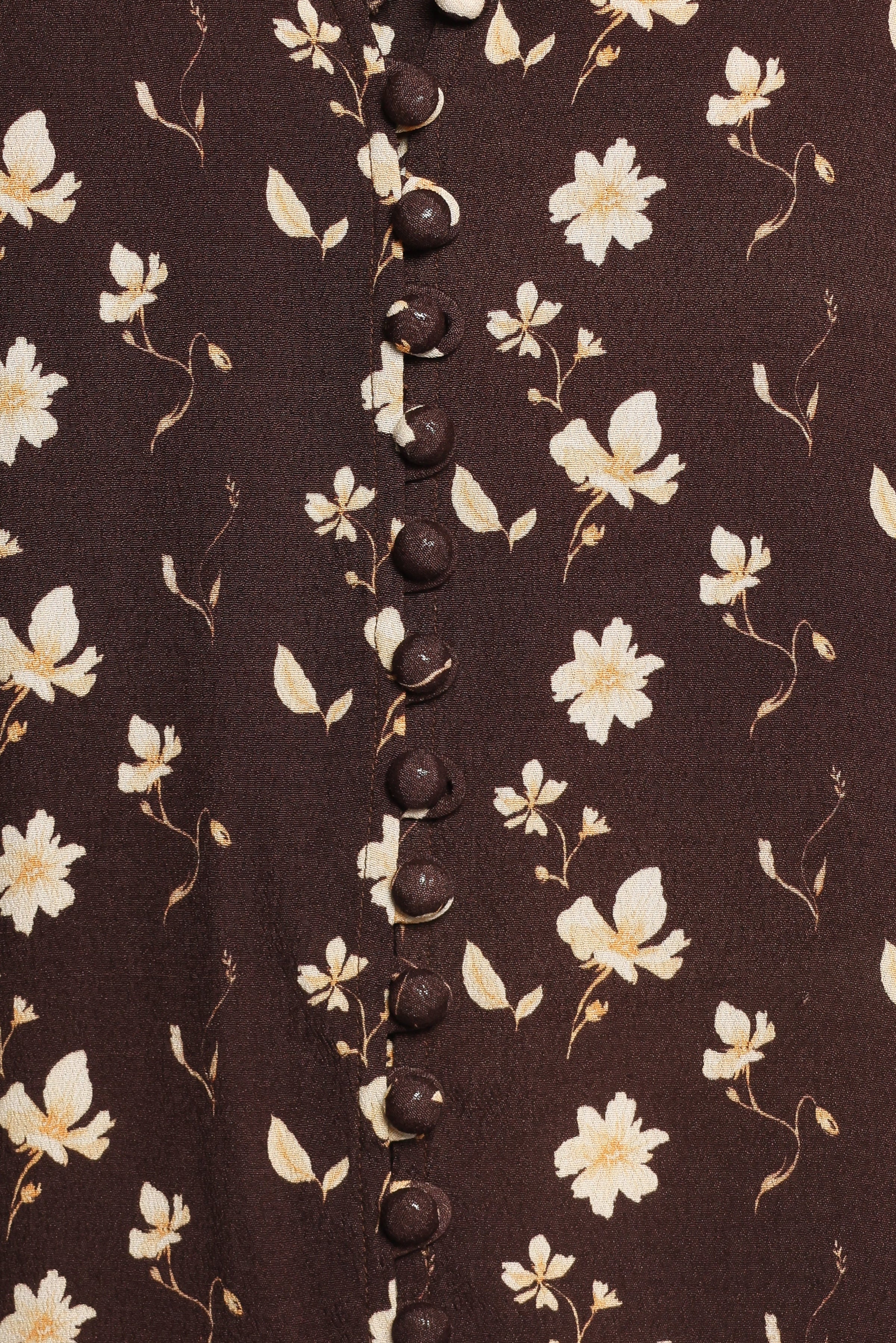 Marni Top - Brown Ditsy