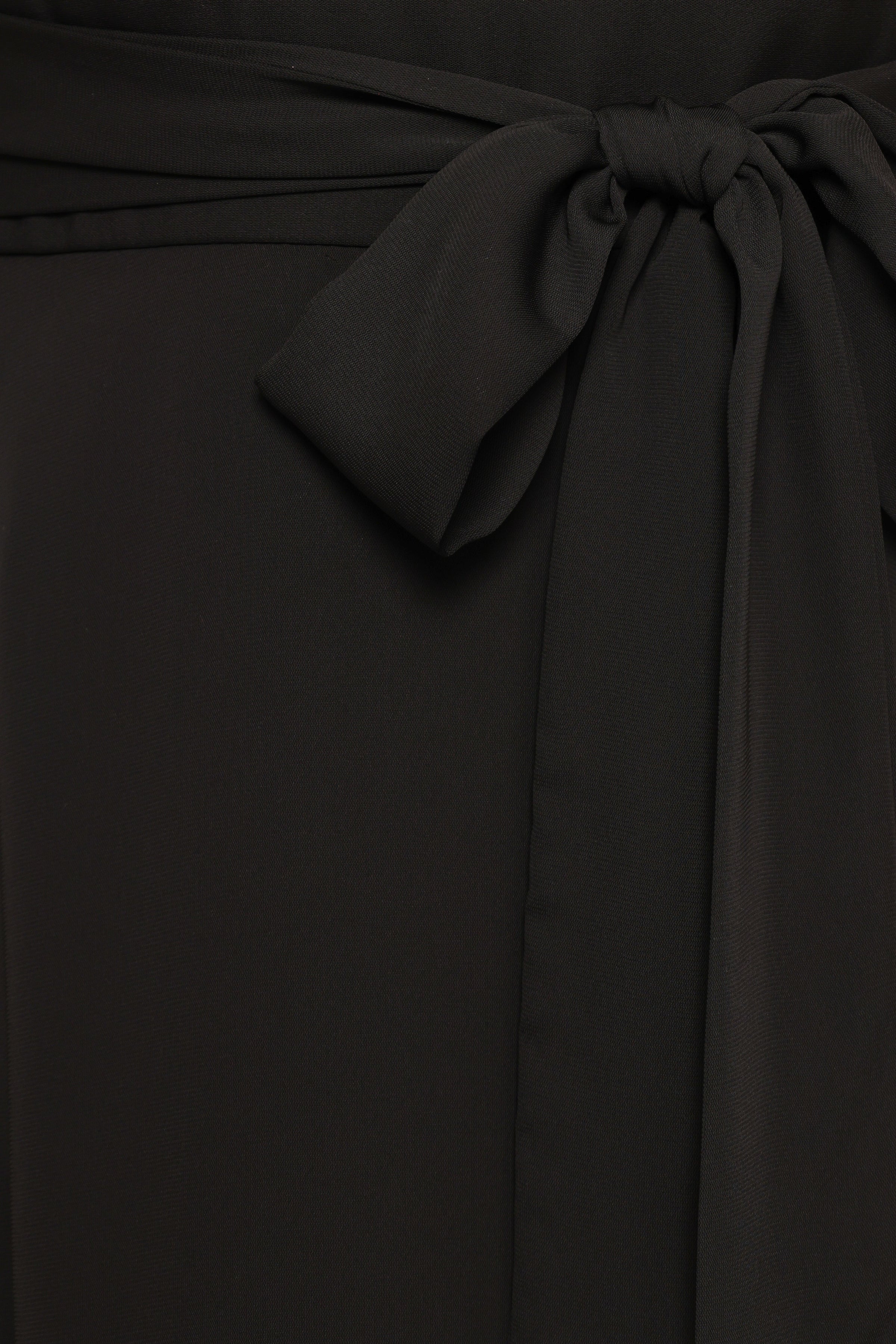 Maverick Wrap Maxi Dress - Black