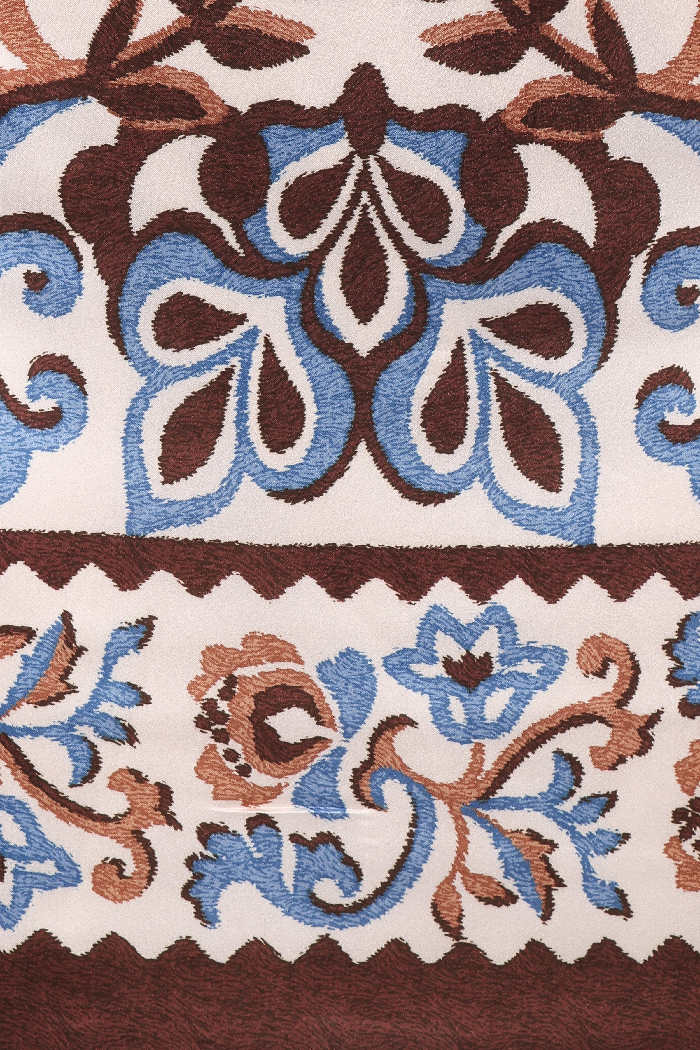 Megan Mini Dress - Ivory Brown Blue