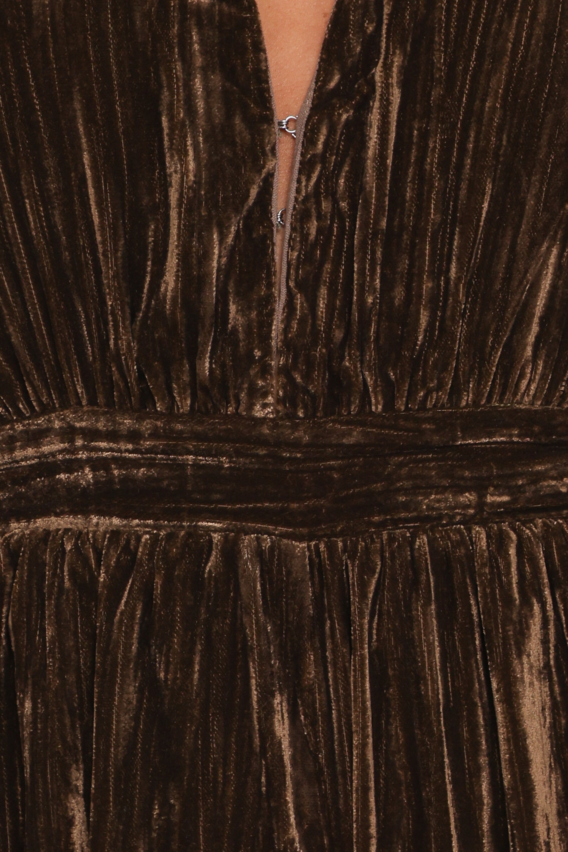 Melody Velvet Jumpsuit - Mocha Olive