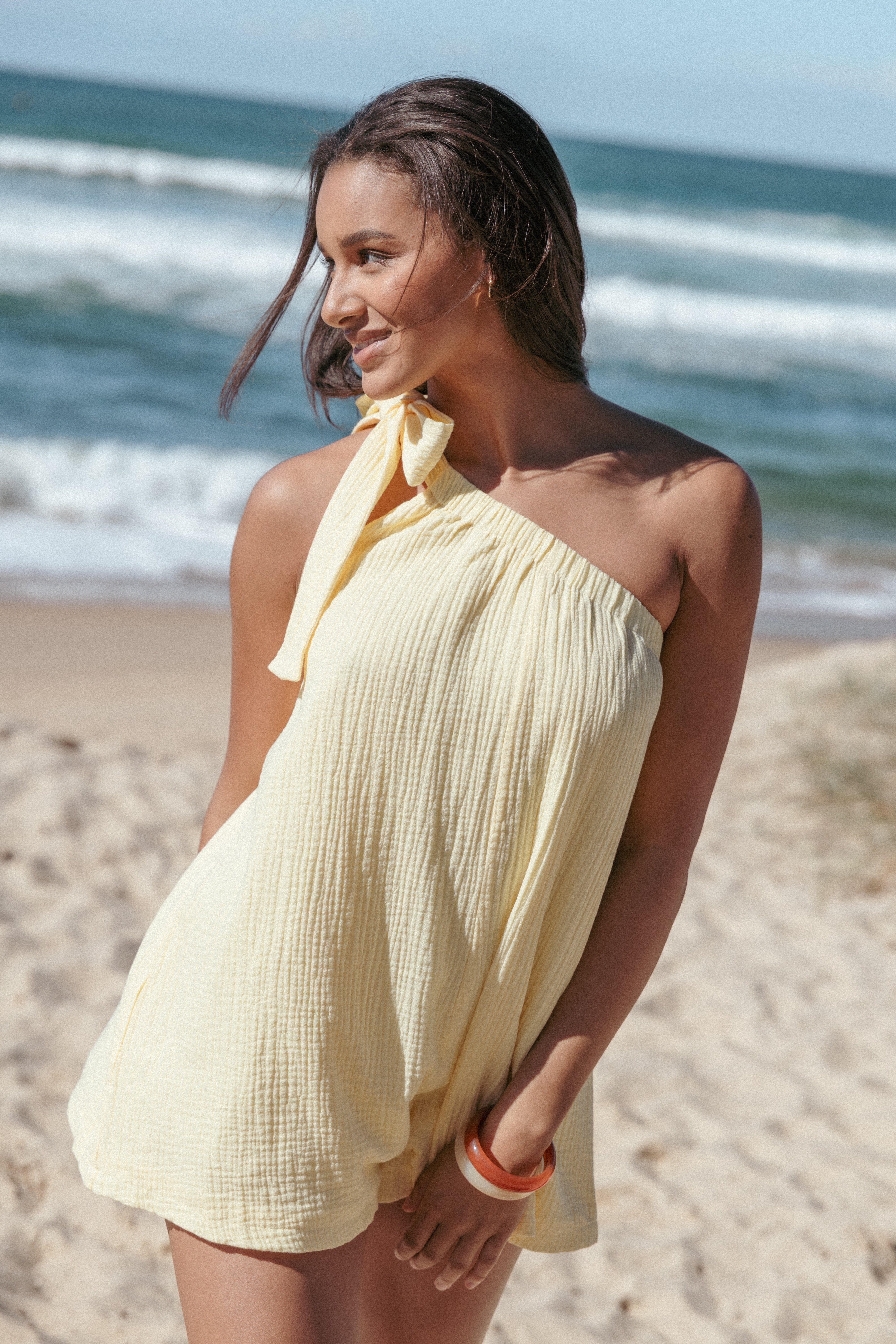 Miffy One Shoulder Romper - Yellow