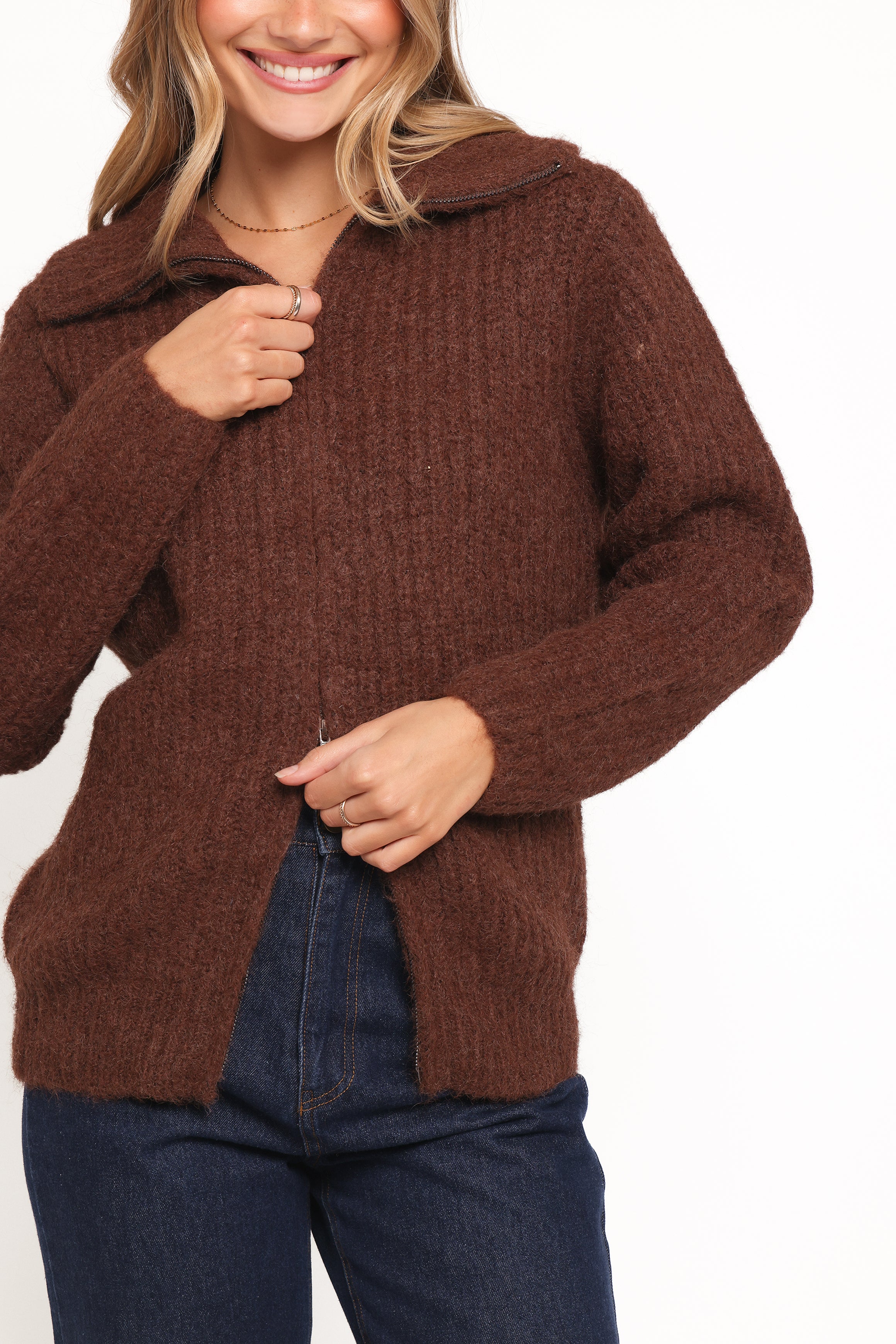 Miffy Zip Through Cardigan - Chocolate