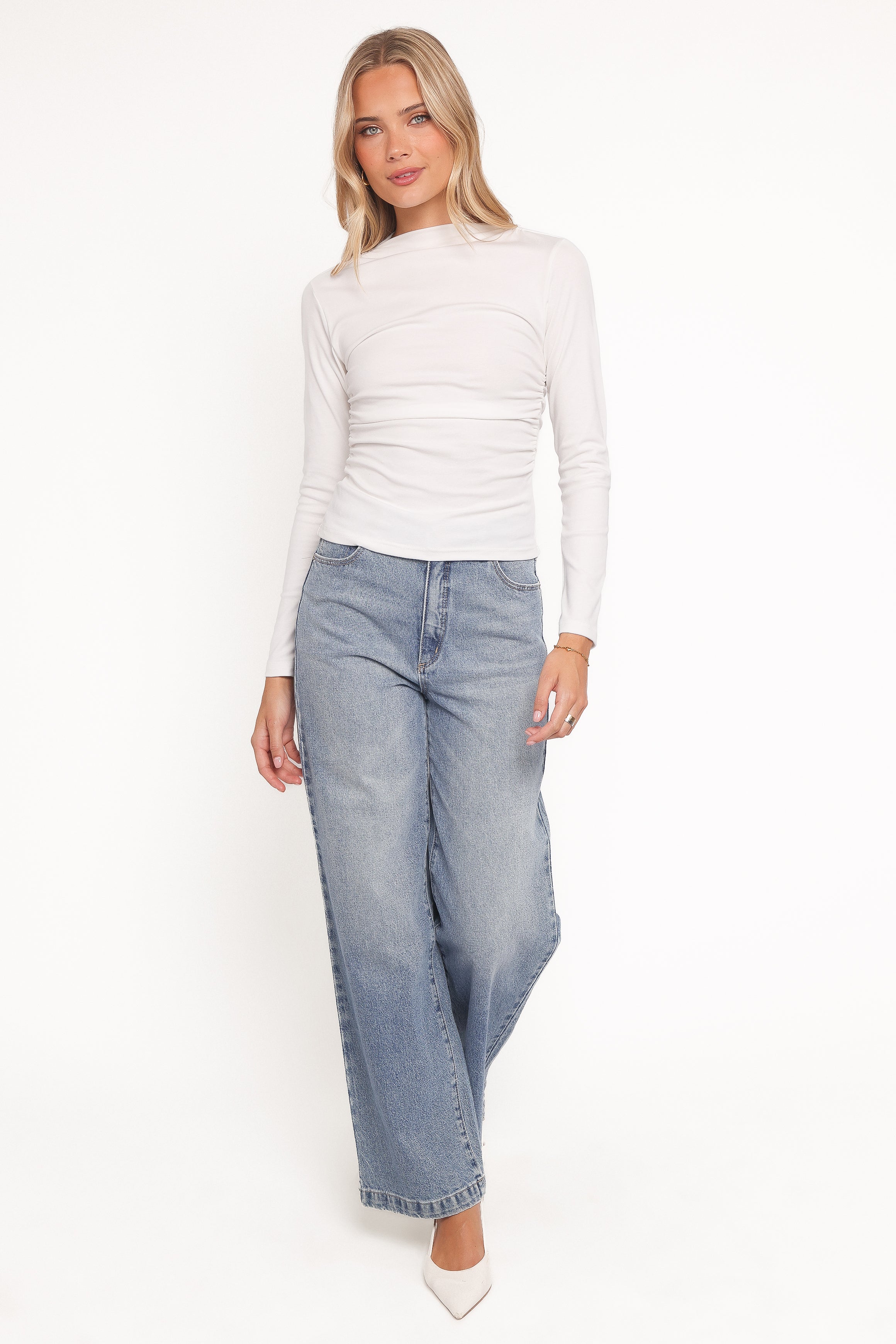 Nissa Long Sleeve Top - White