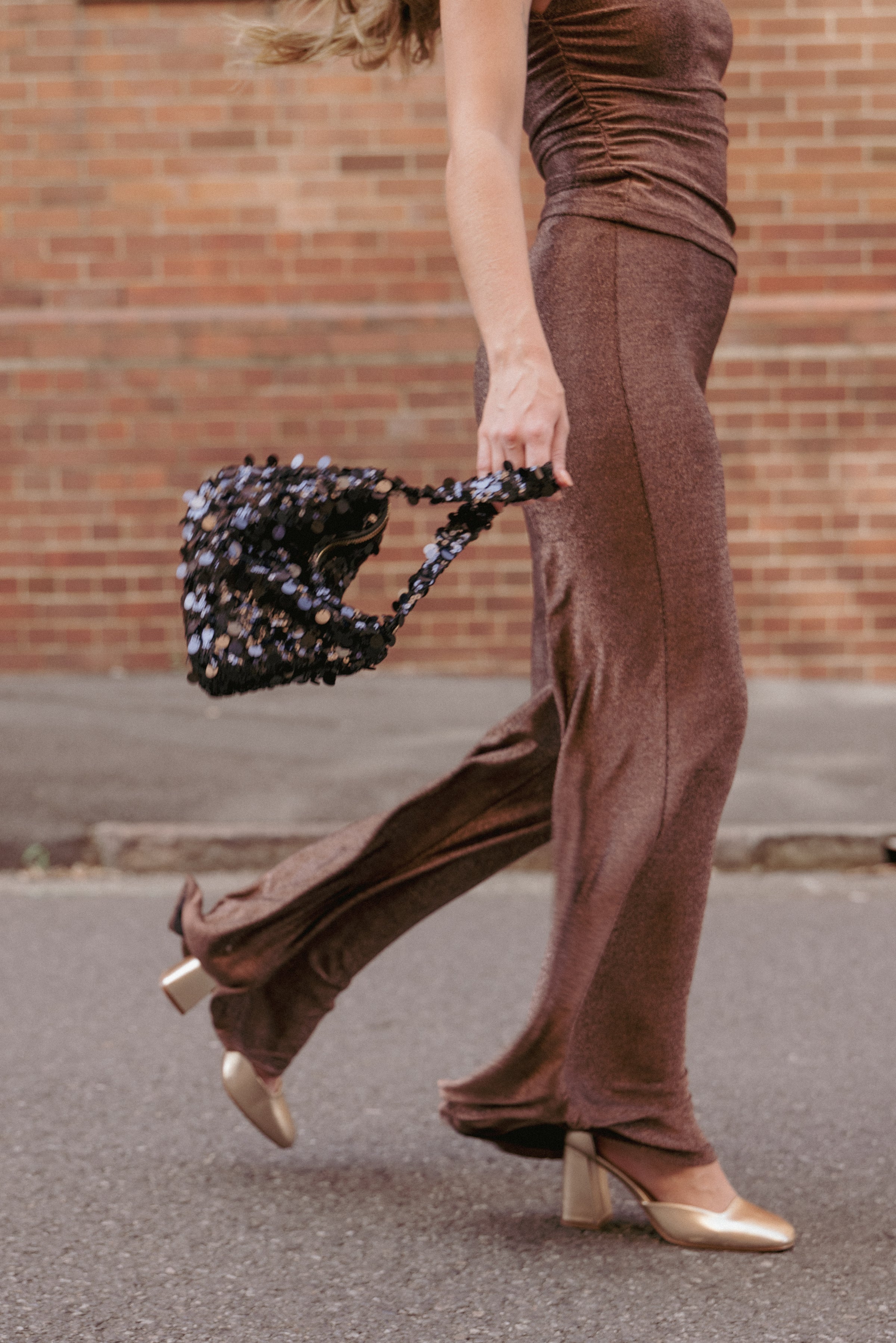 Sydney Wide Leg Pant - Bronze
