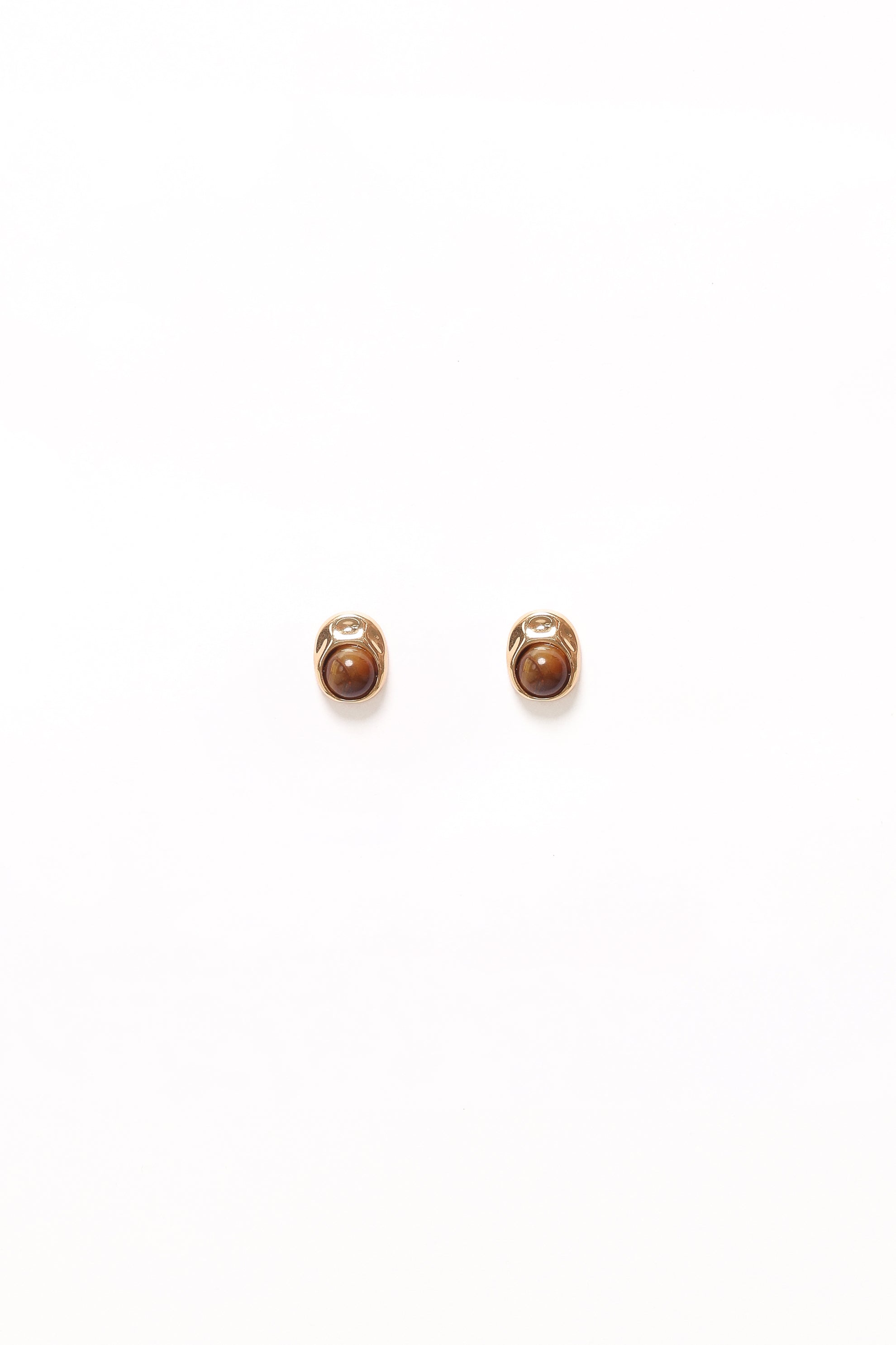 Nova Earrings - Brown/Gold