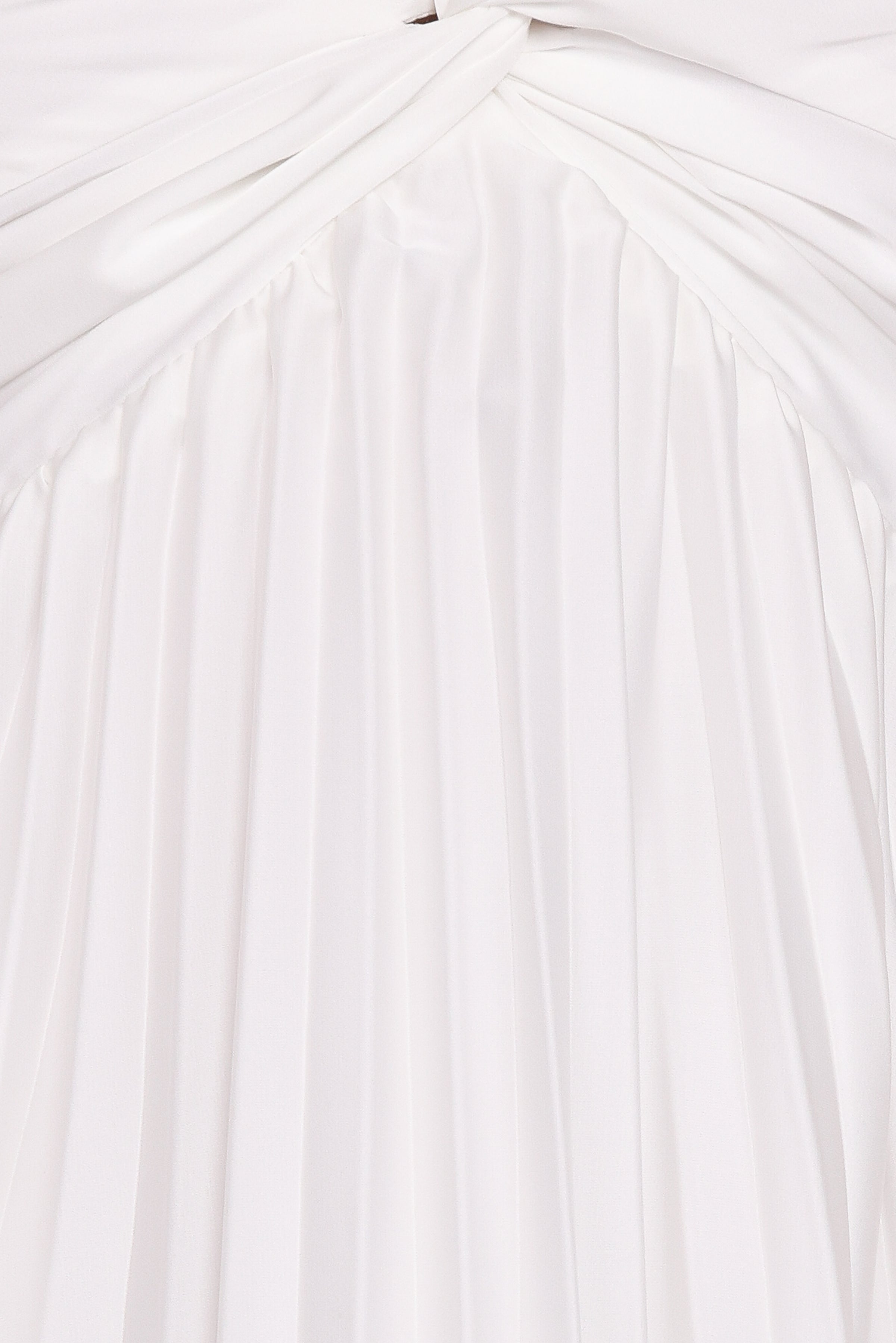 Nova Flutter Sleeve Midi Dress - White