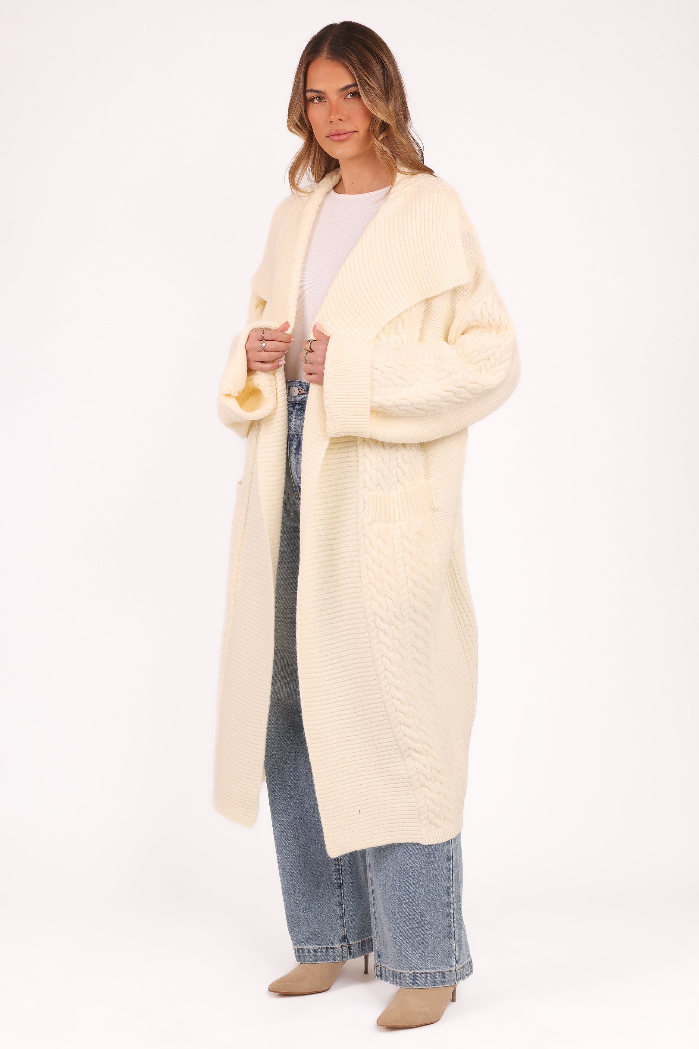 Nova Long Cardigan - Cream