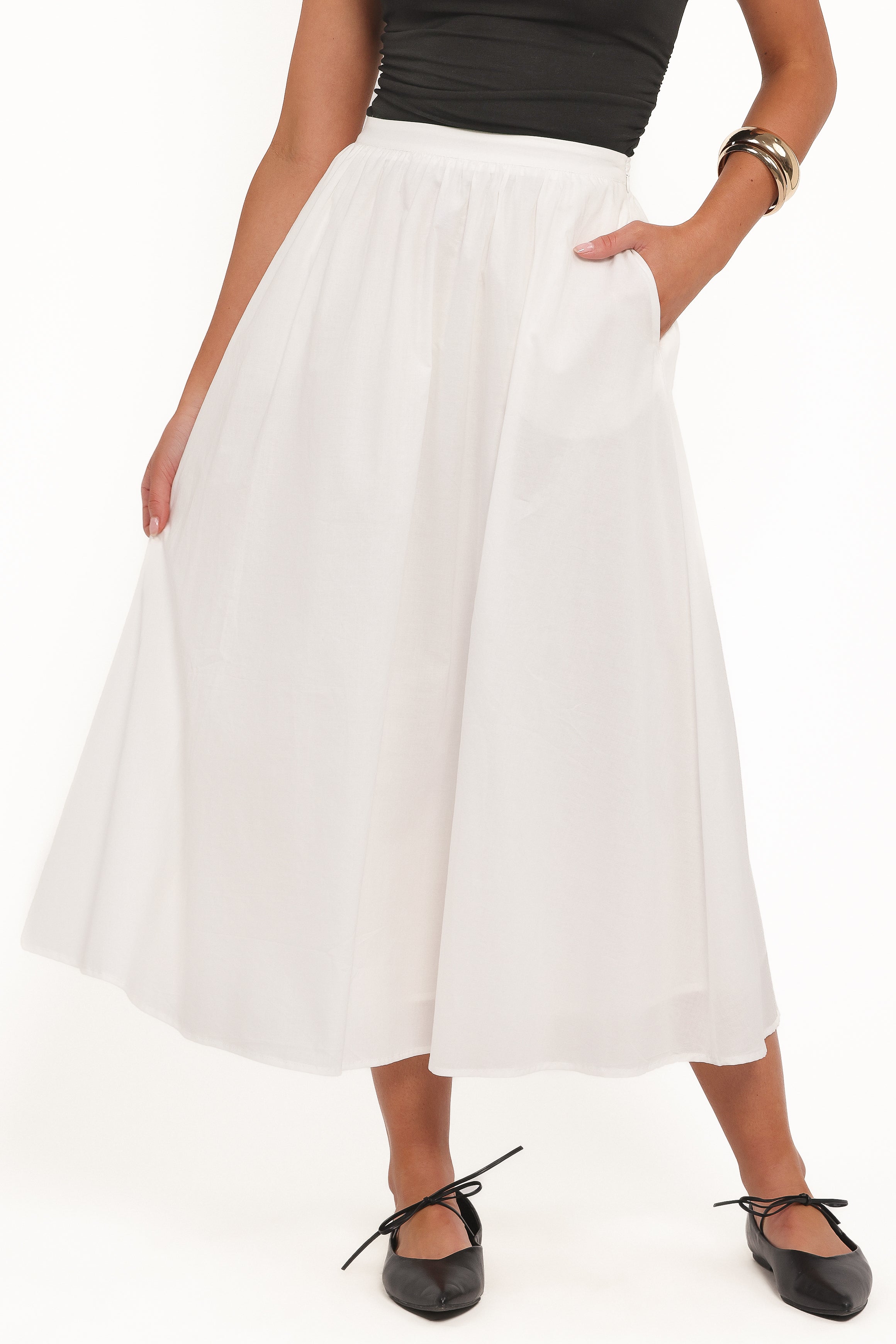Oakley Midi Skirt - White