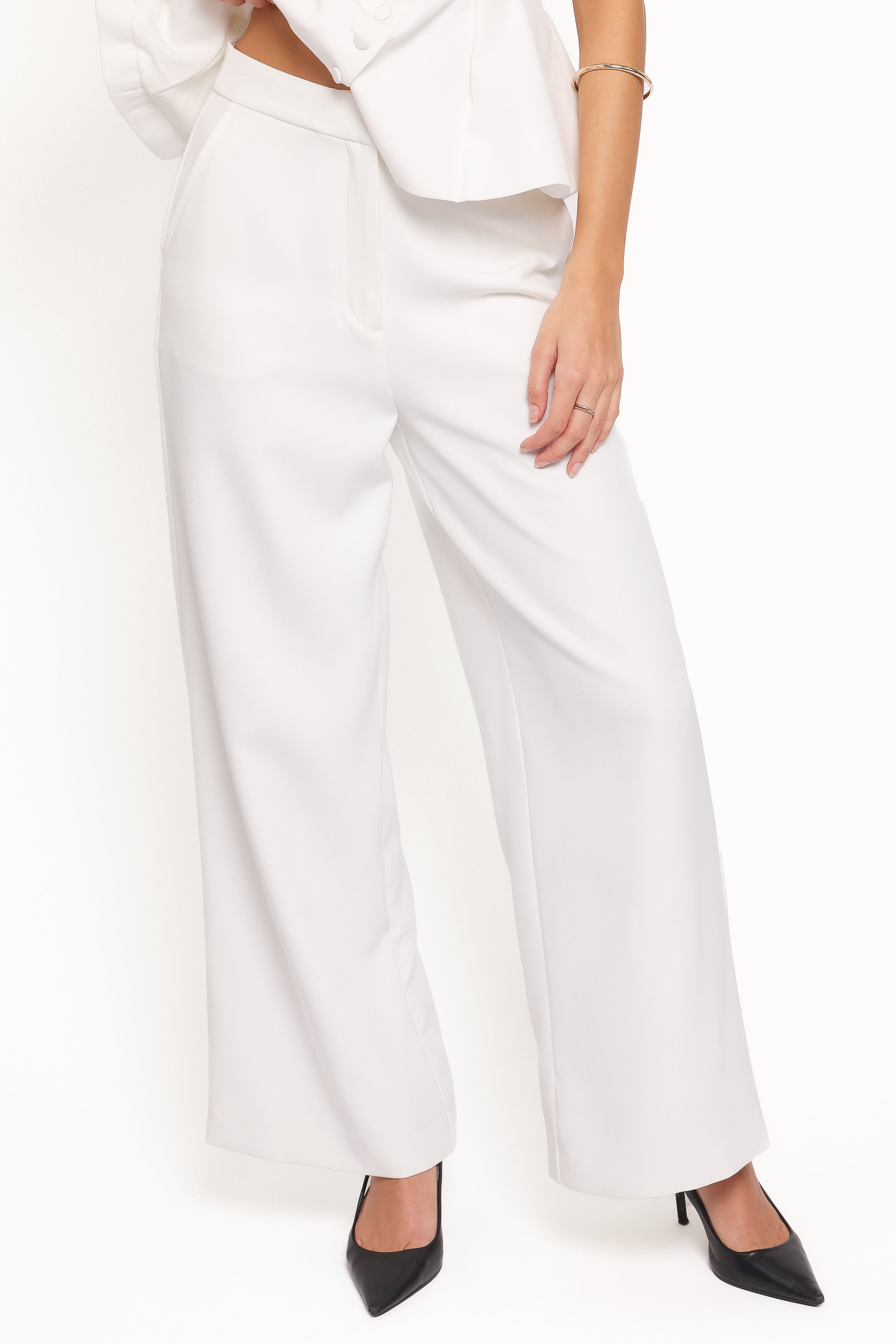 Odelia Halter Vest Pant Set - White