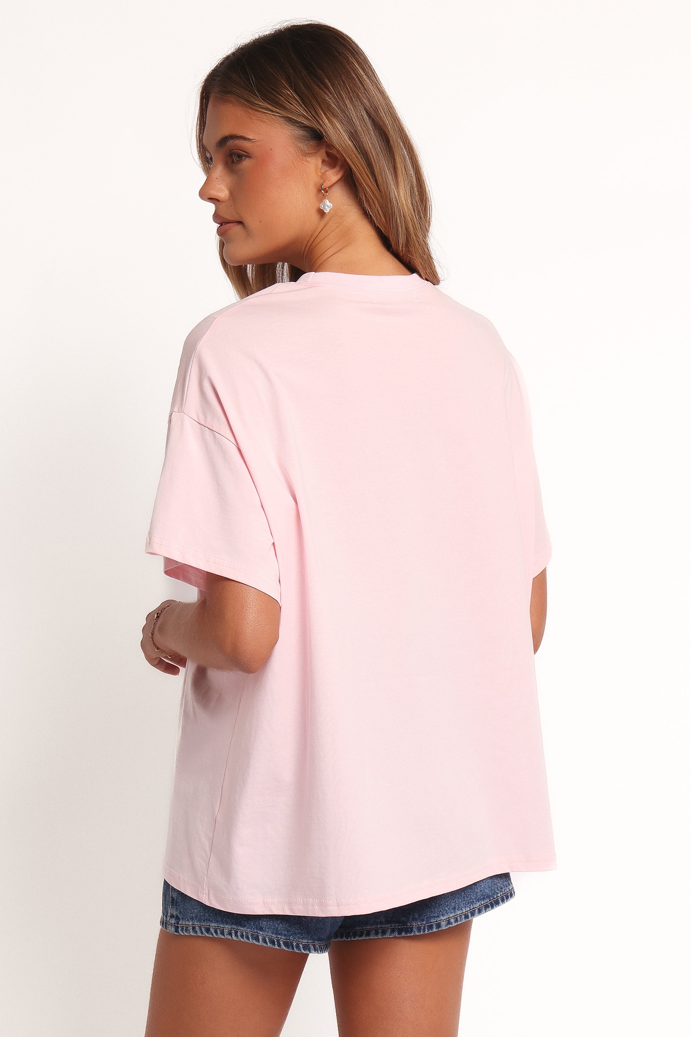 Papaya Graphic Tee - Pale Pink