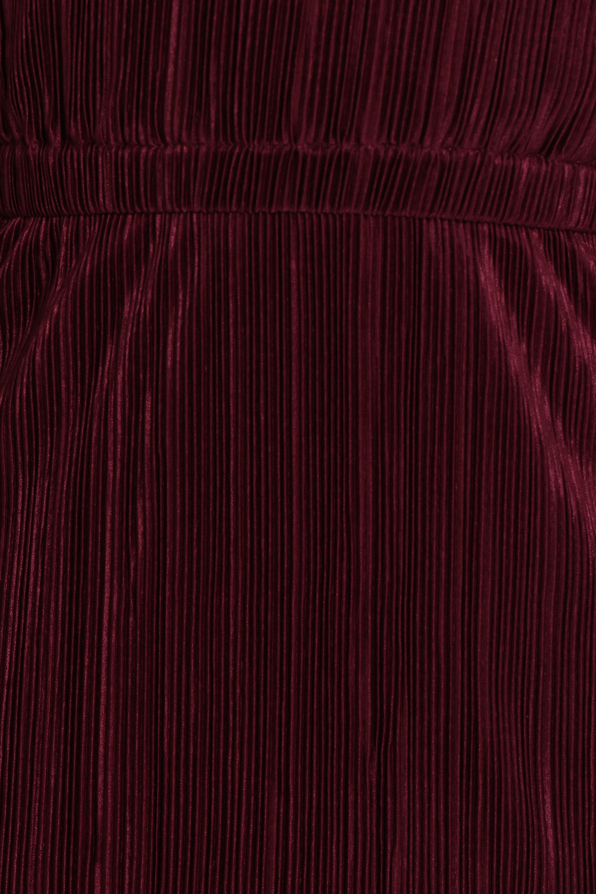 Pontee One Shoulder Pleated Midi Dress - Burgundy