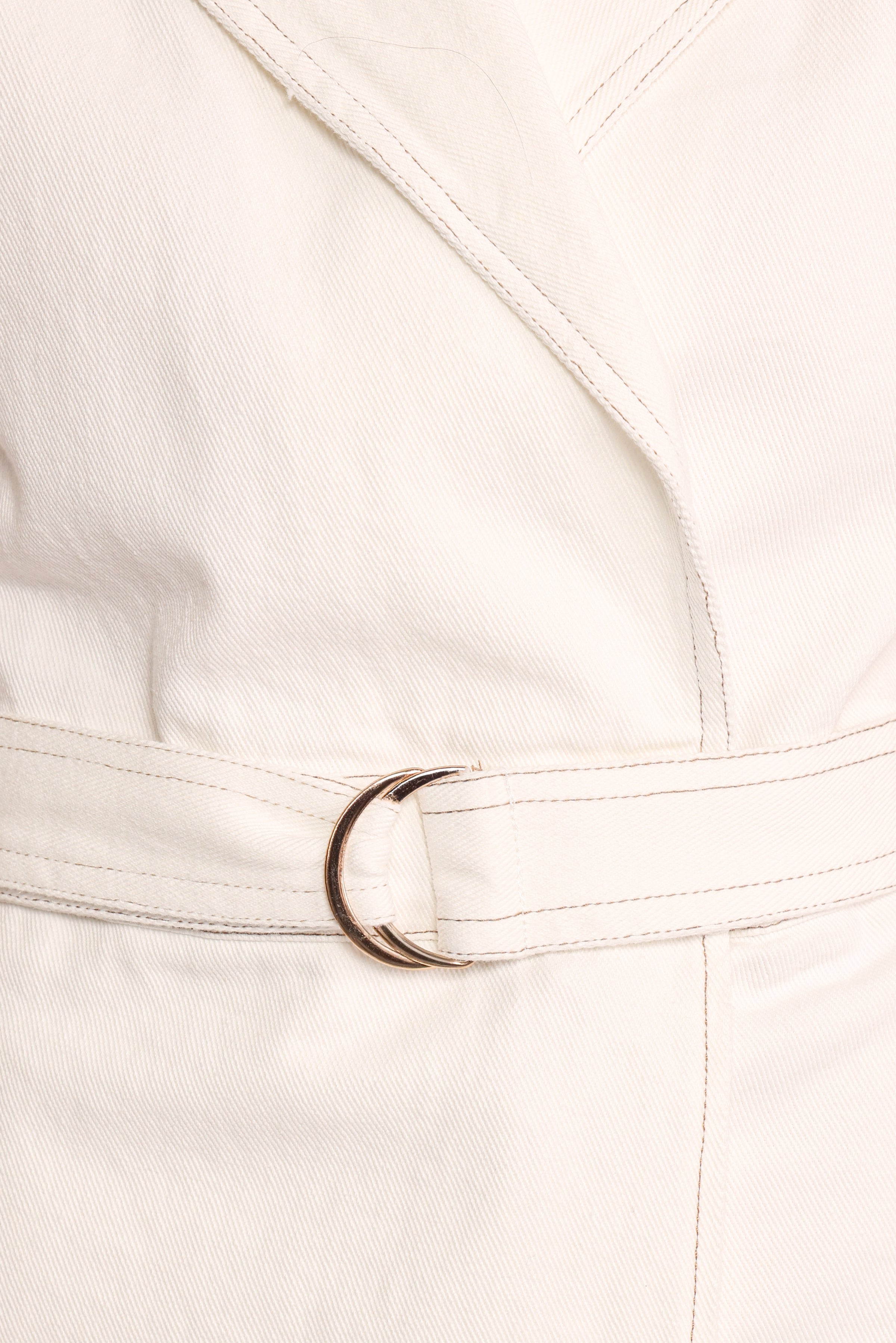 Rhi Denim Romper - White