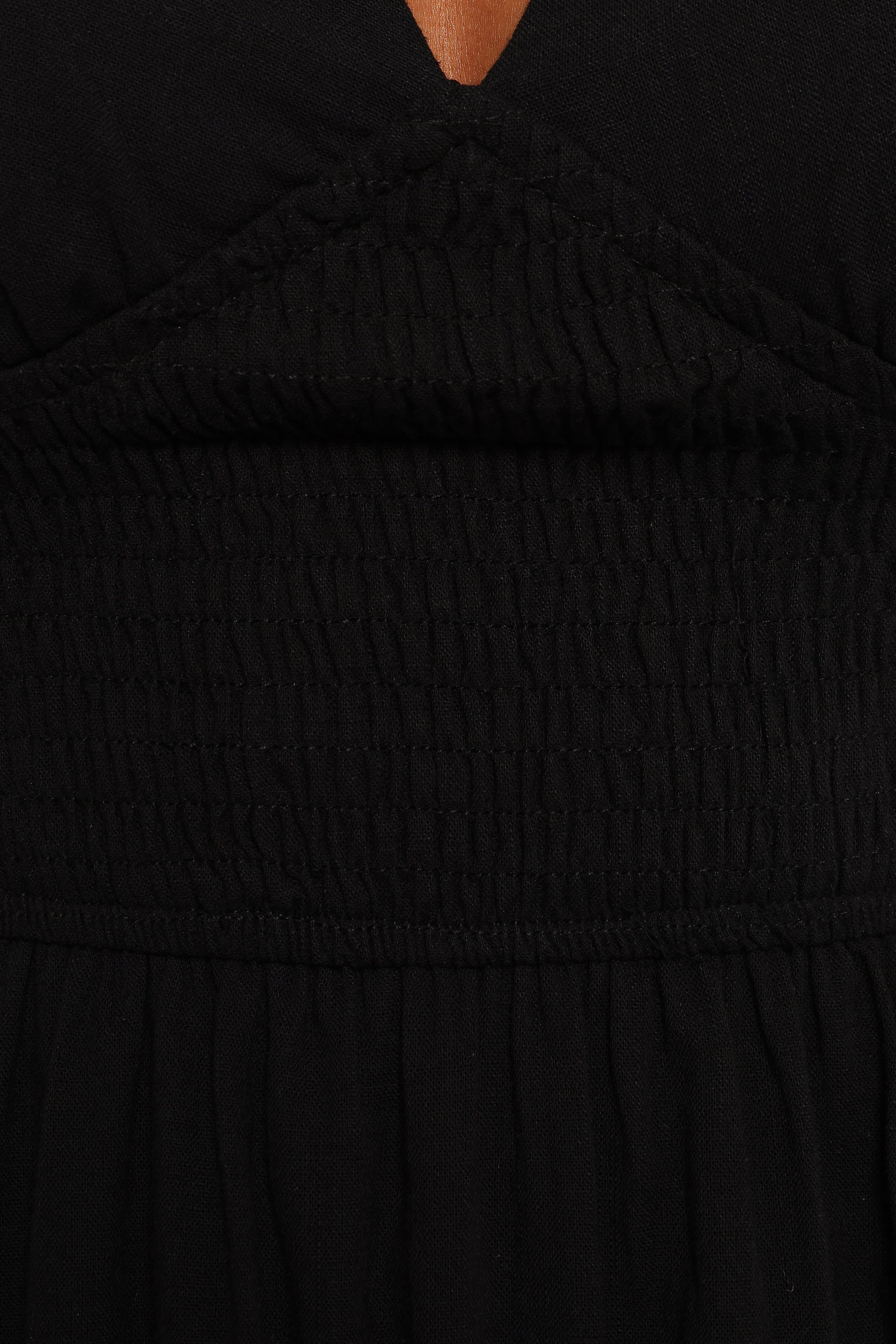 Ronnie Short Sleeve Midi Dress - Black