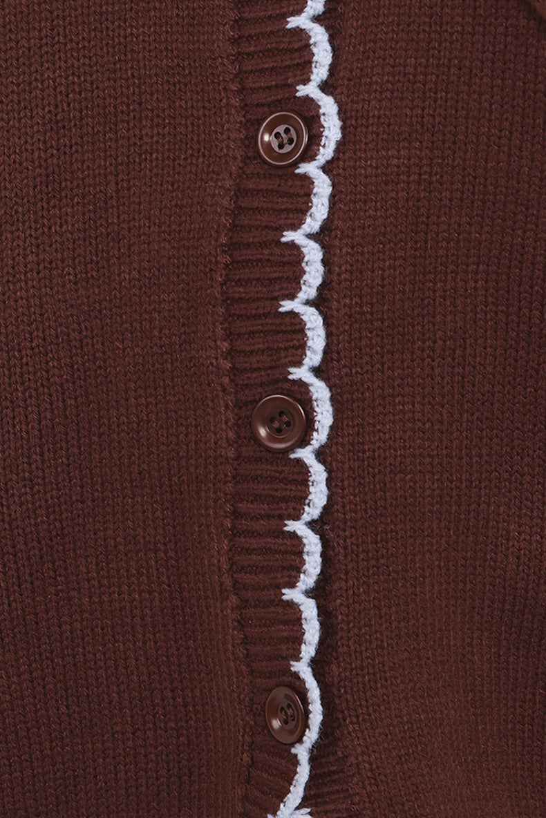 Ruby Knit Cardigan - Brown