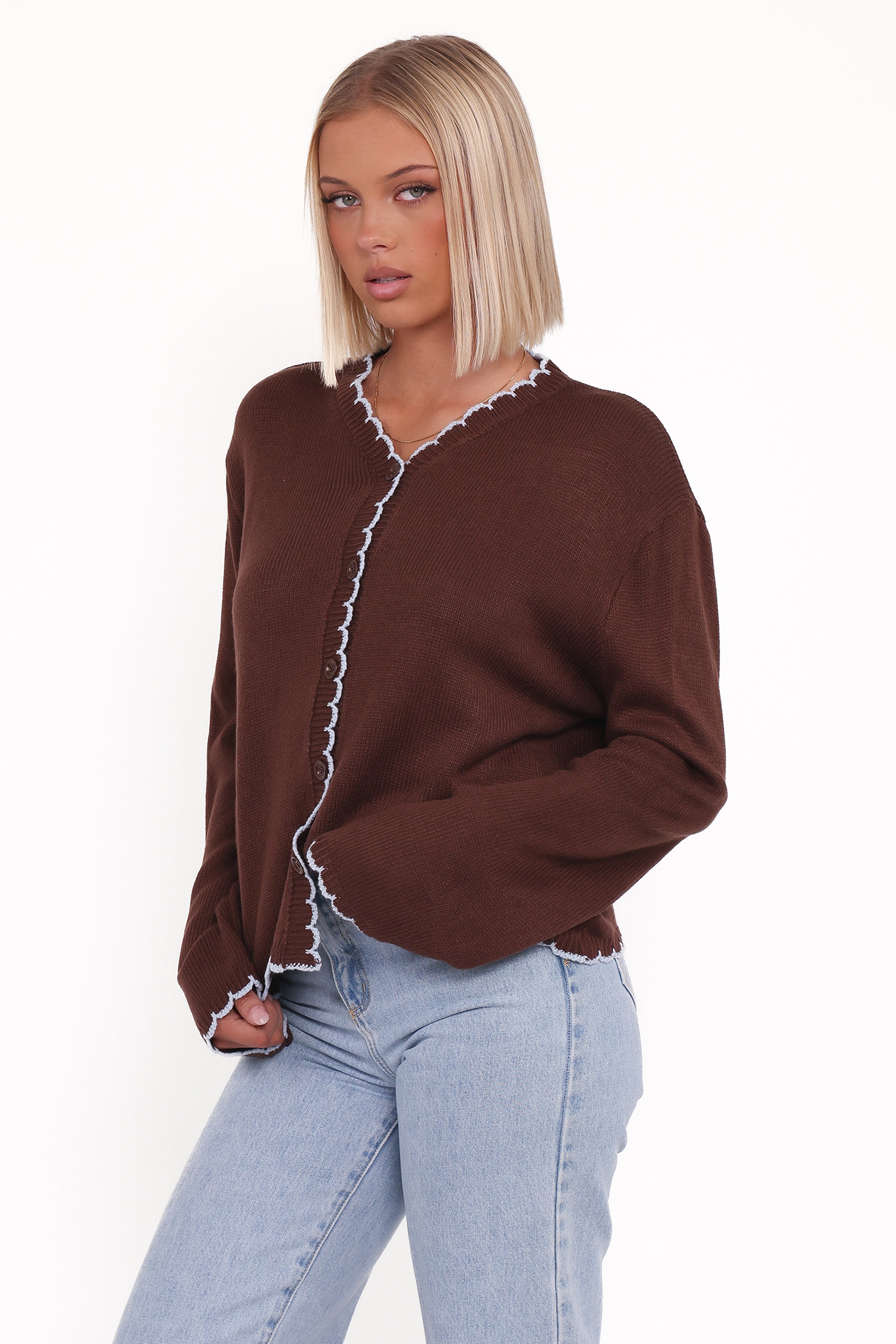 Ruby Knit Cardigan - Brown