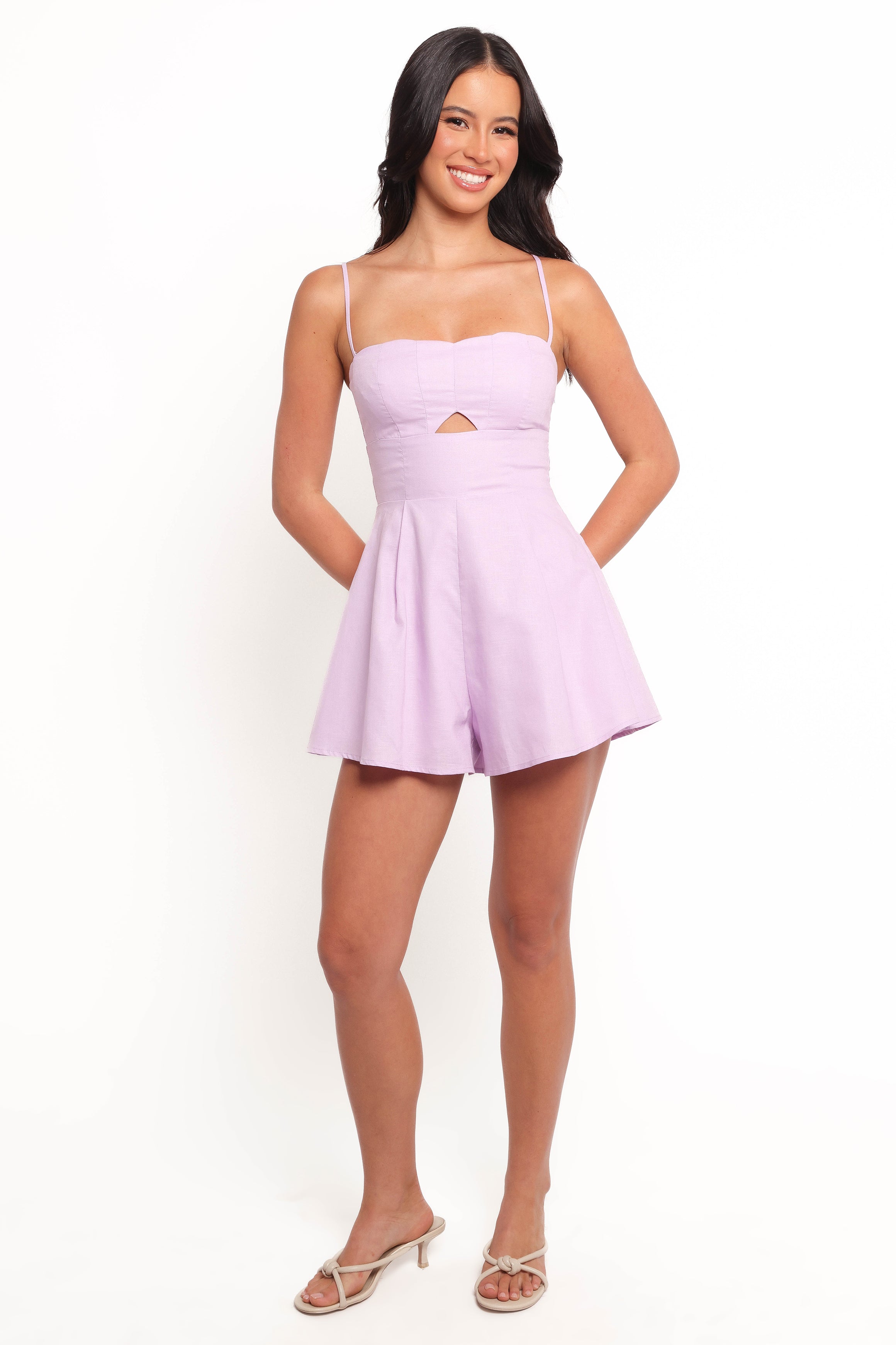 Rycee Scalloped Romper - Lilac