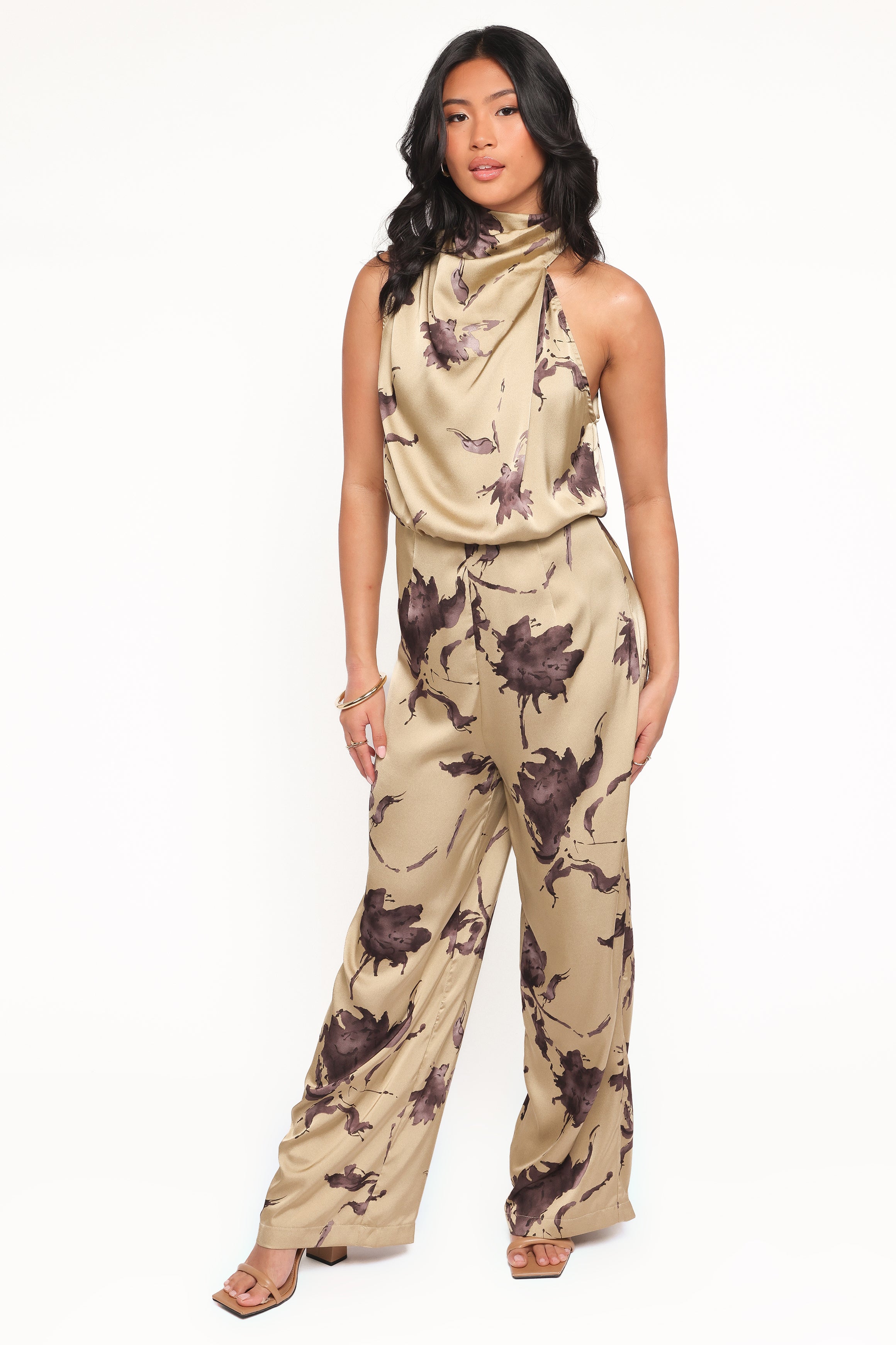 Savannah Jumpsuit - Gold Floral