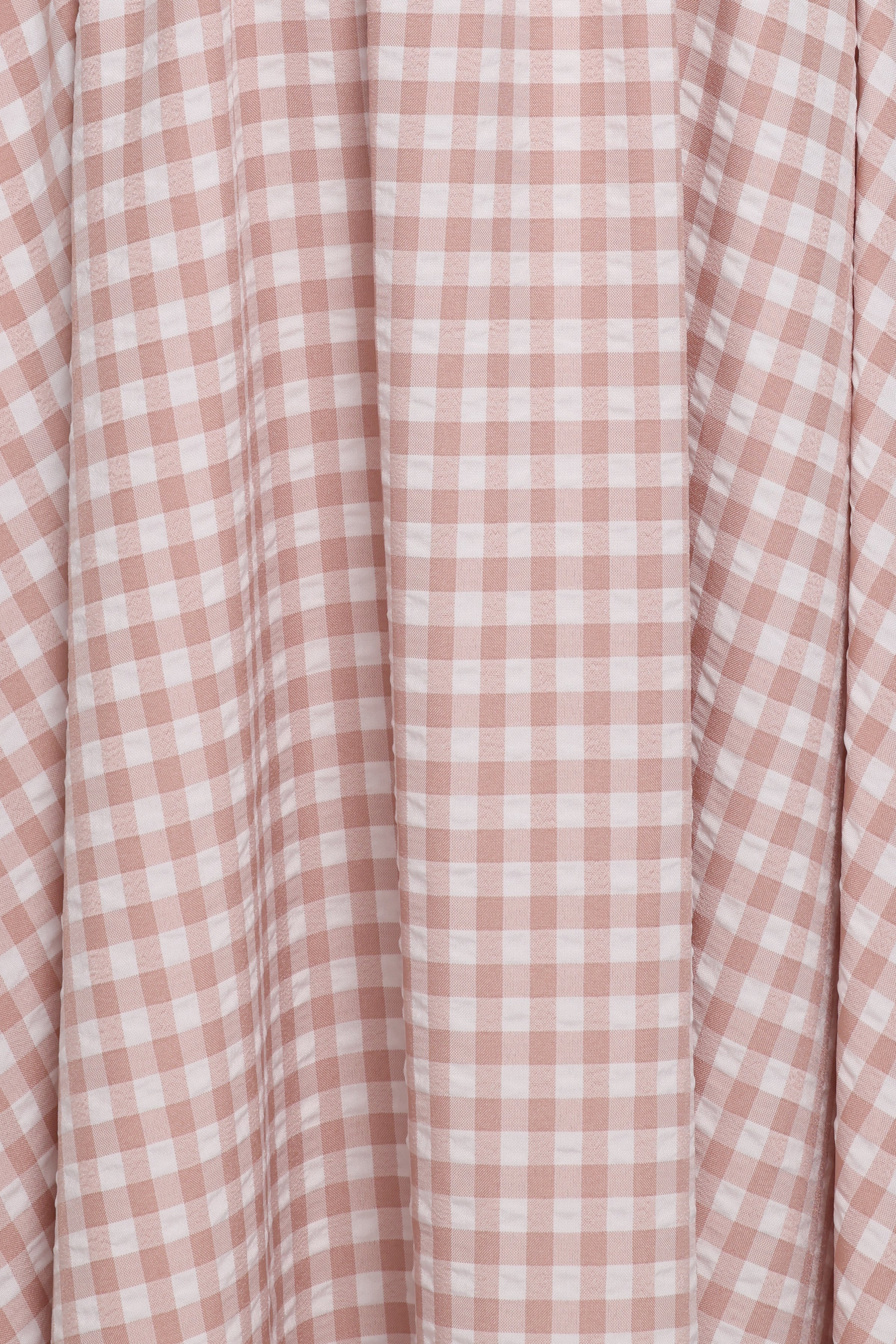 Siun Short Sleeve Midi Dress - Brown Gingham