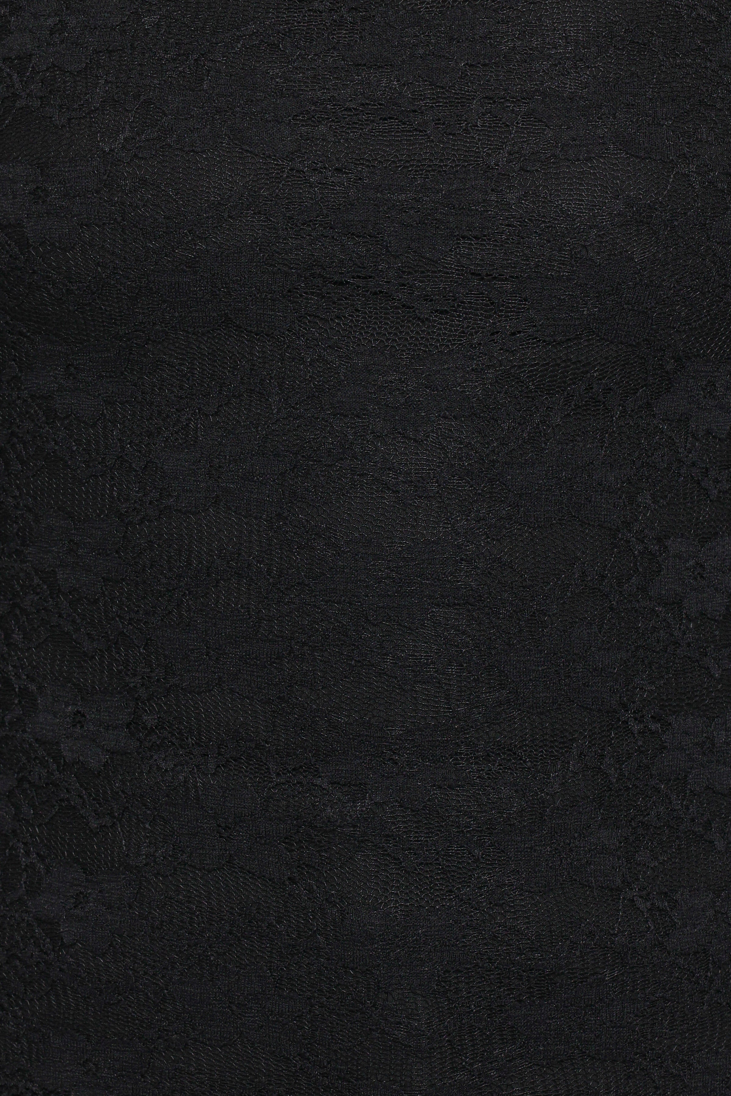 Skyler Square Neck Stretch Lace Top - Black