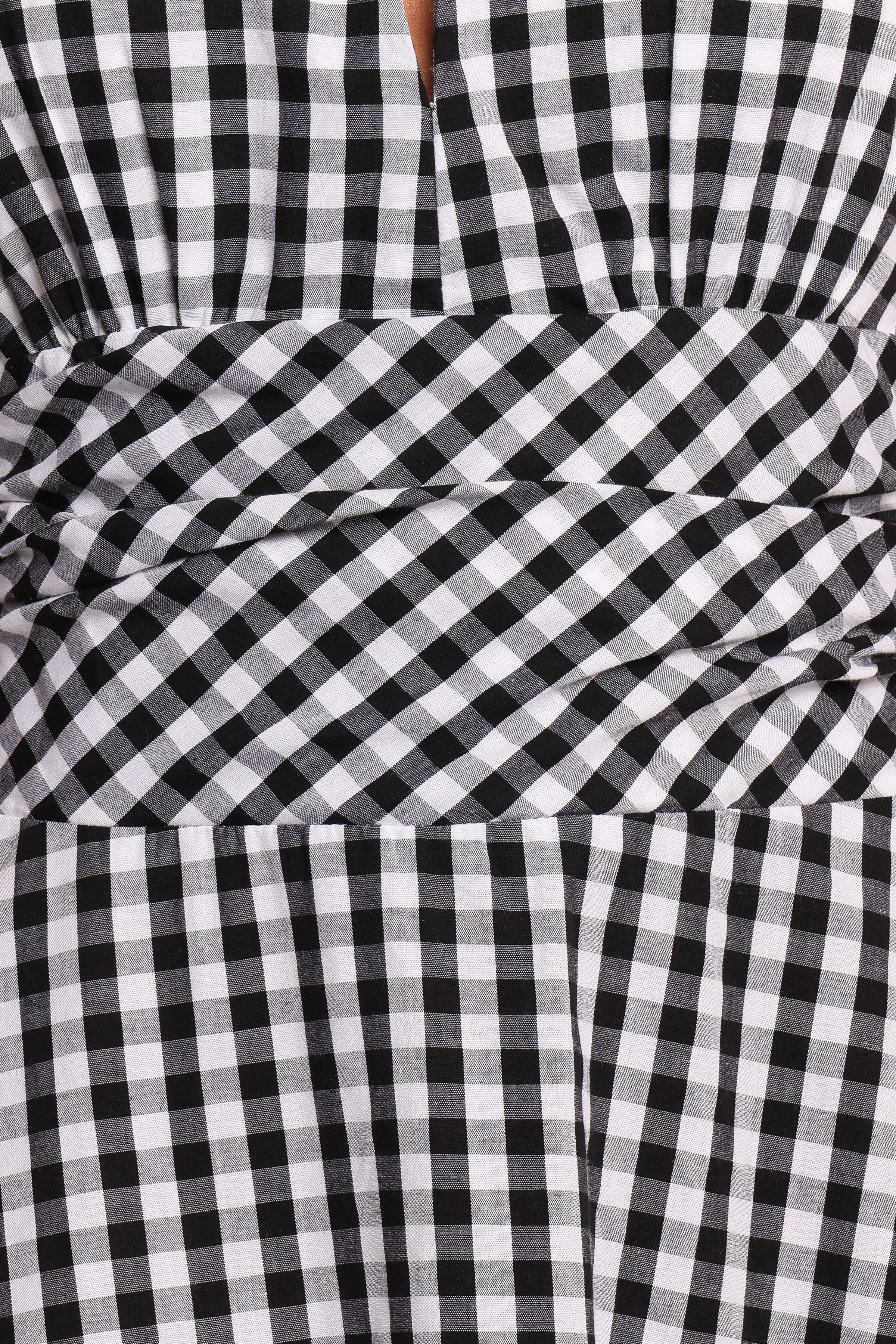 Solene Maxi Halterneck Dress - Black/White