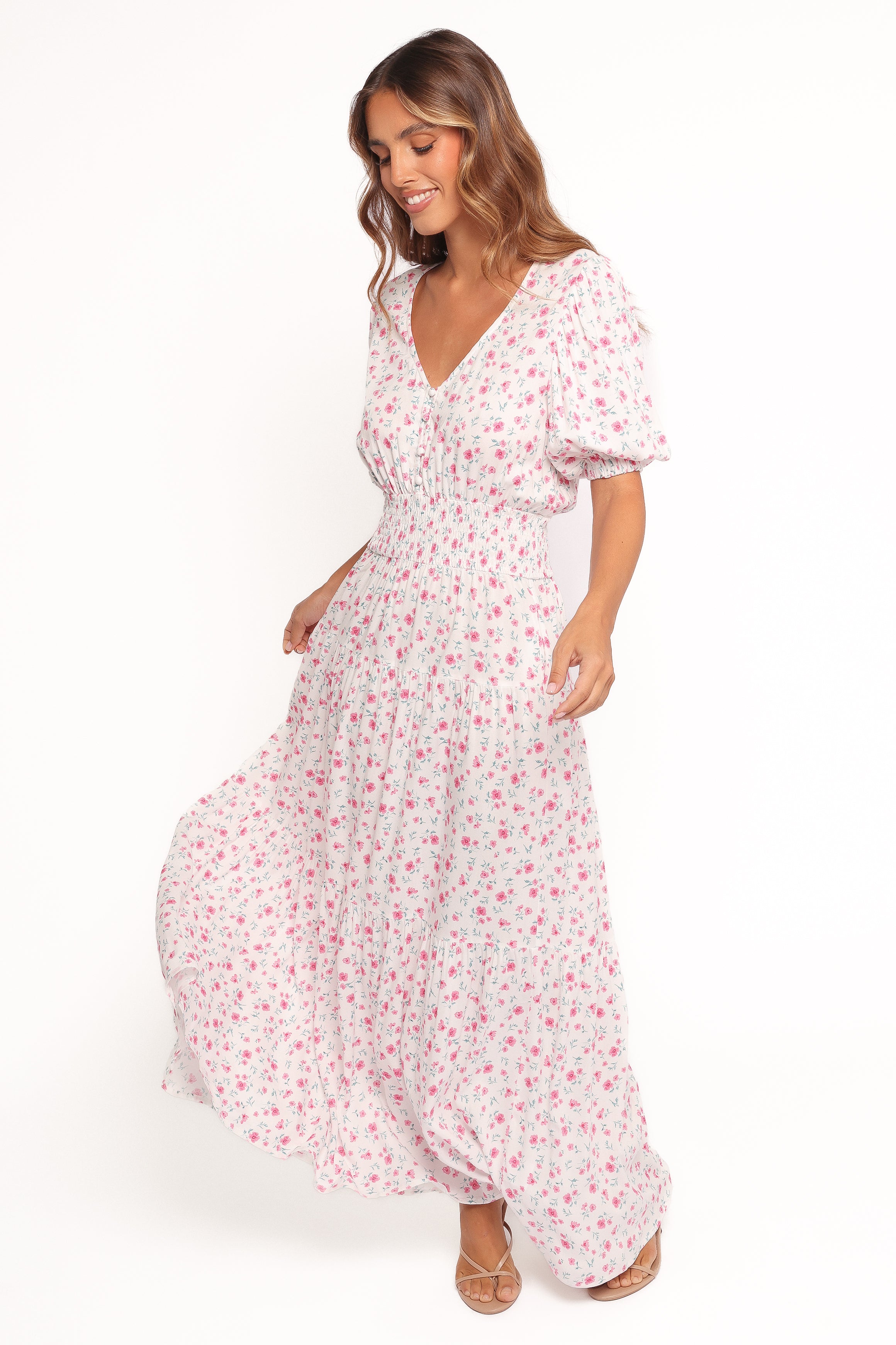 Thomas Maxi Dress - Pink Ditsy Floral