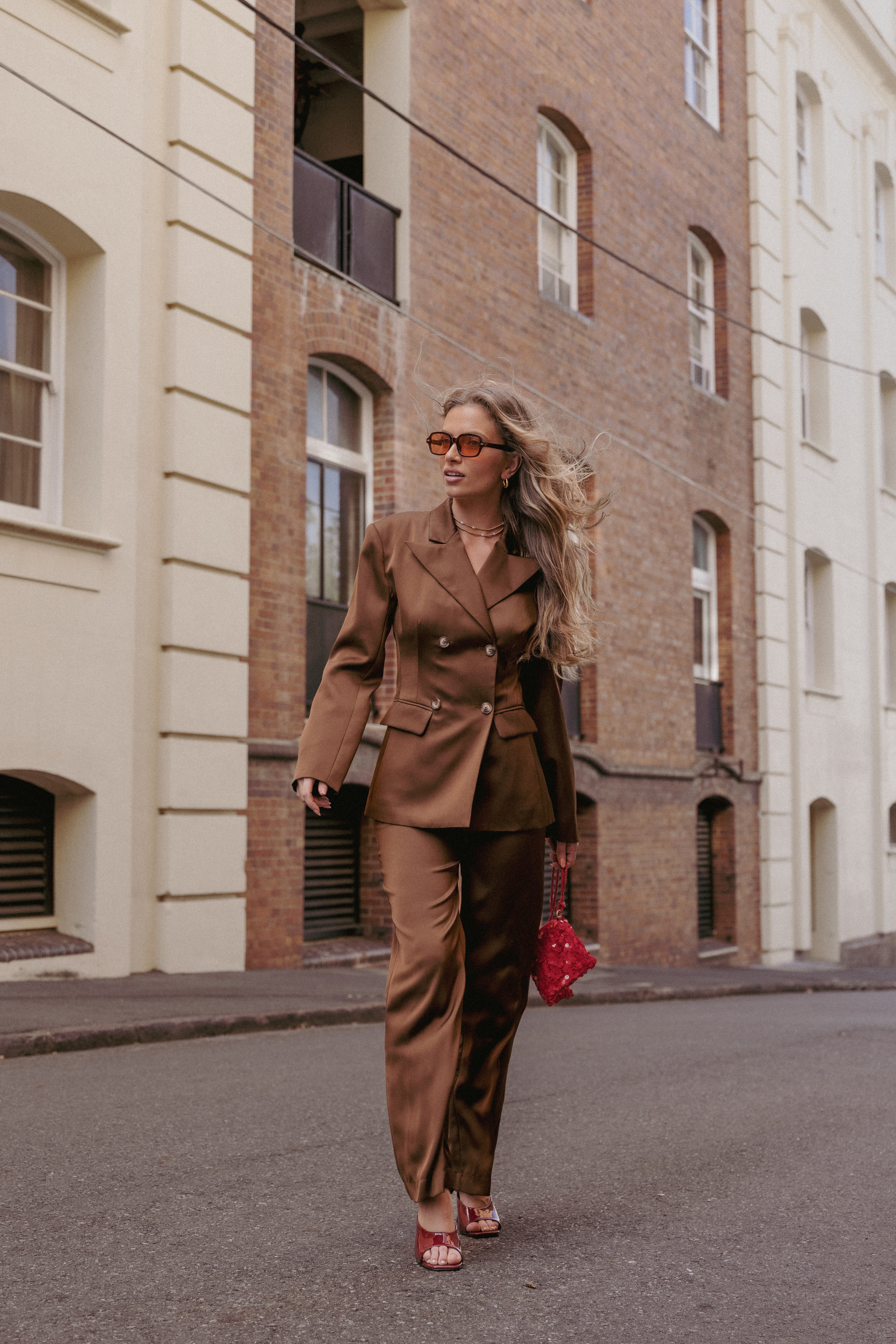 Trina Tailored Pant - Brown