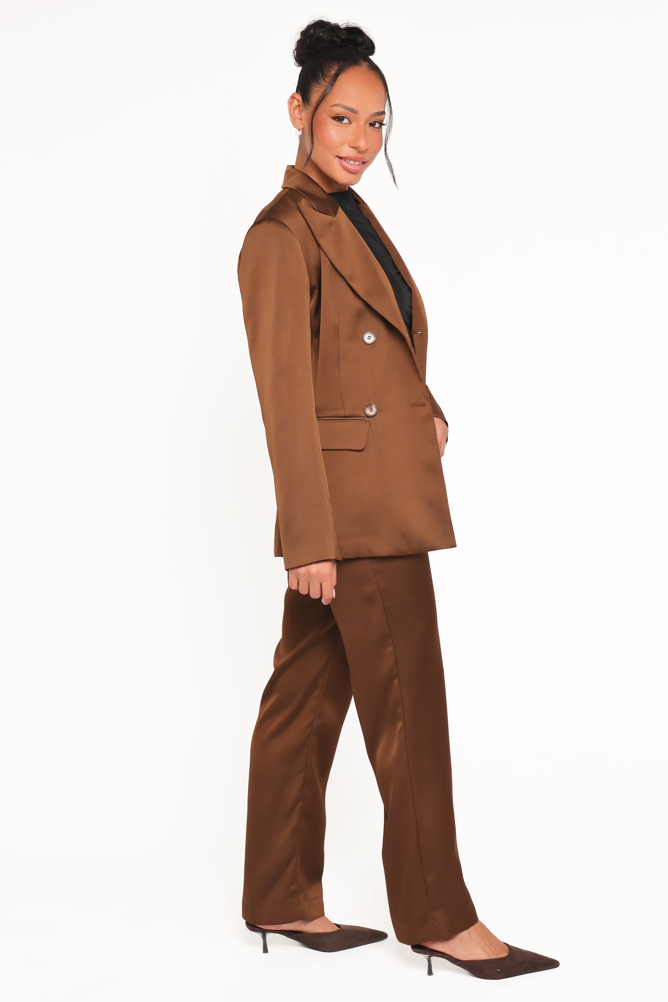 Trina Tailored Pant - Brown