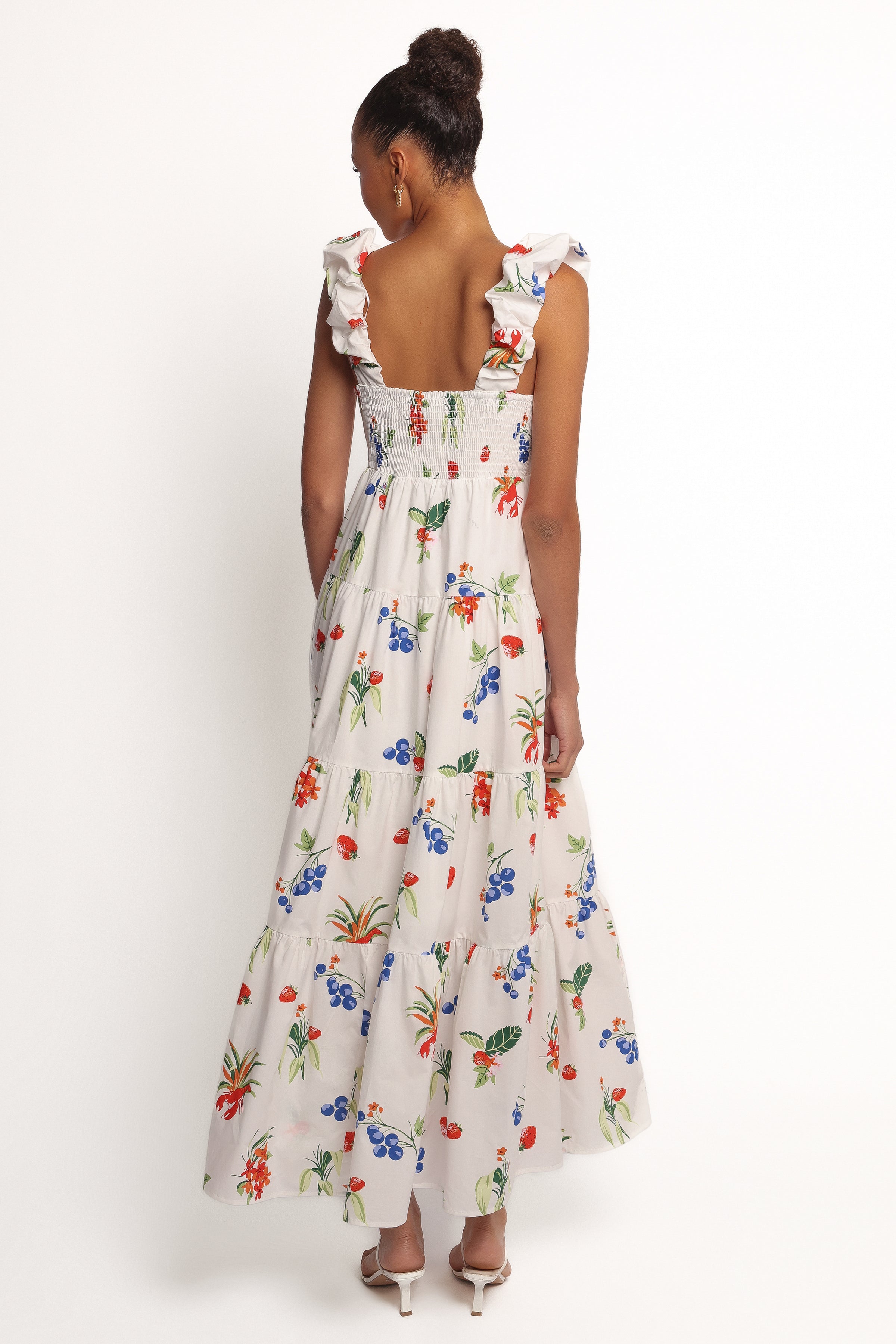 Valerie Maxi Dress - Off White/Red