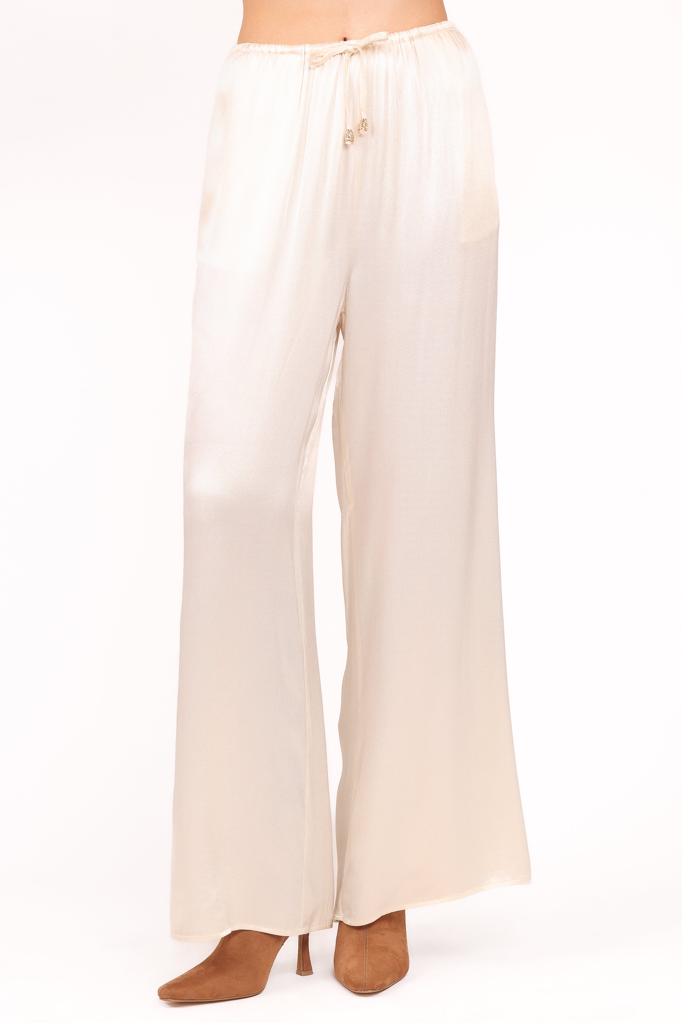 Valia Wide Leg Pant - Cream