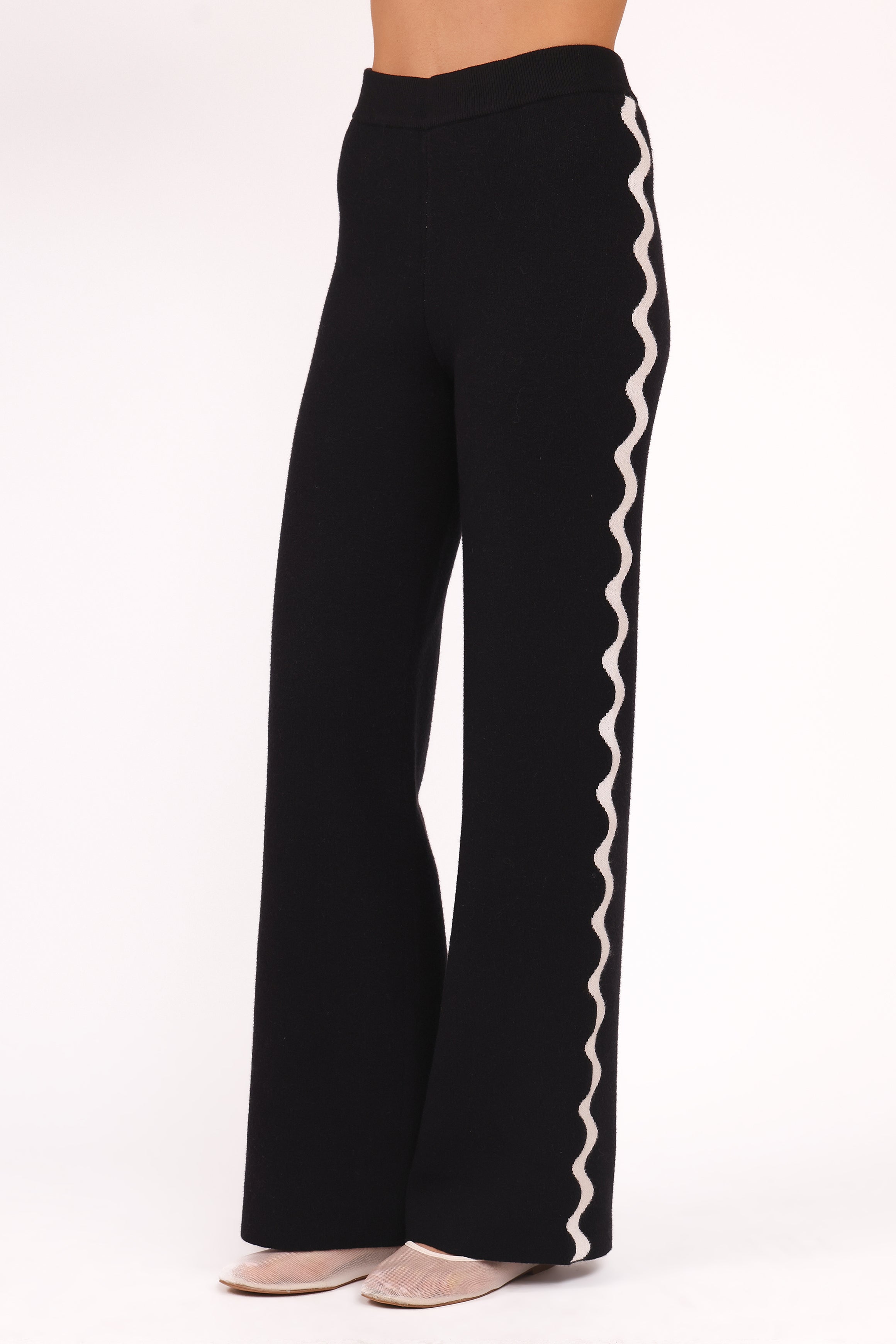 Vespa Knitted Pant - Black White