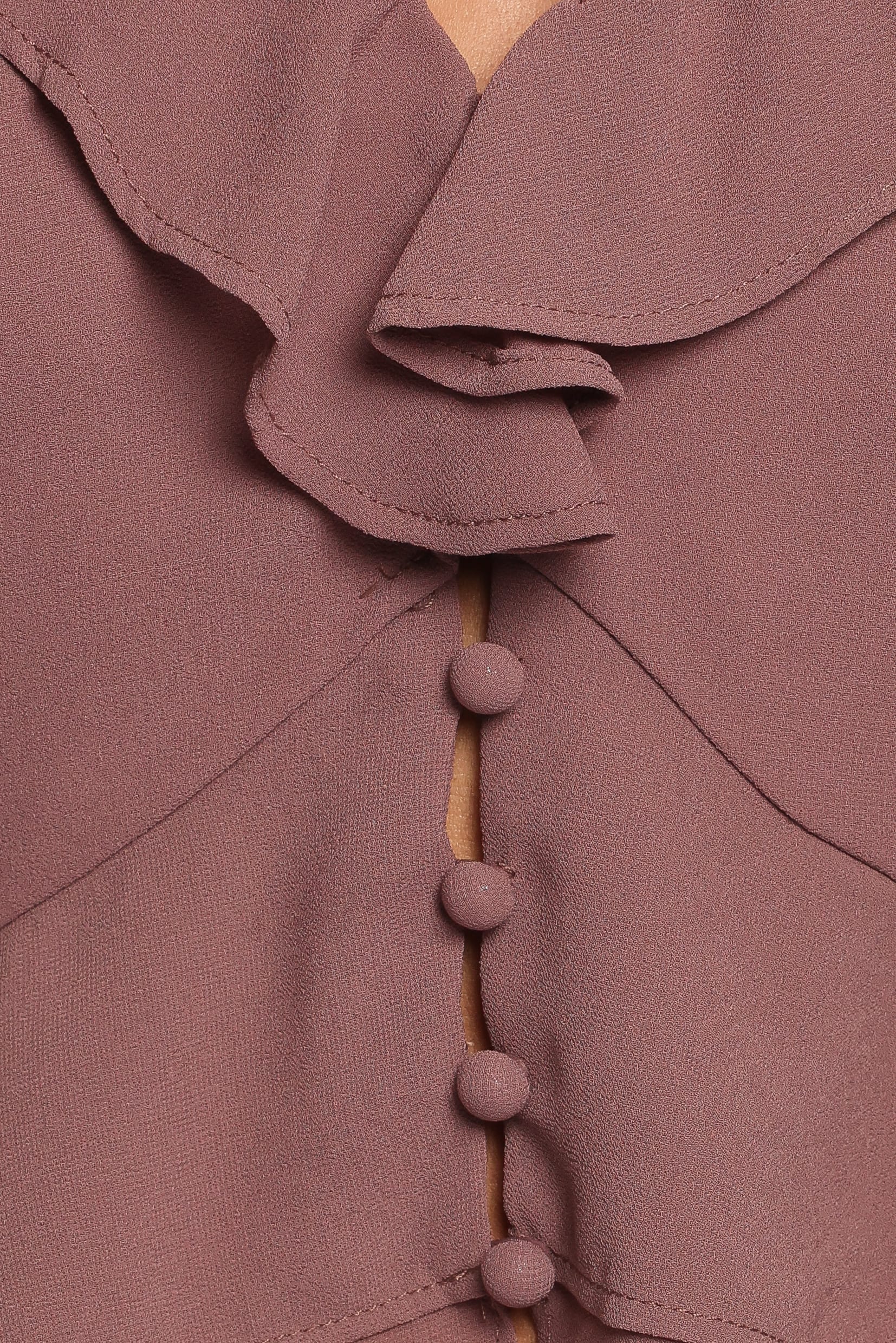 Vilma Ruffle Top - Mauve