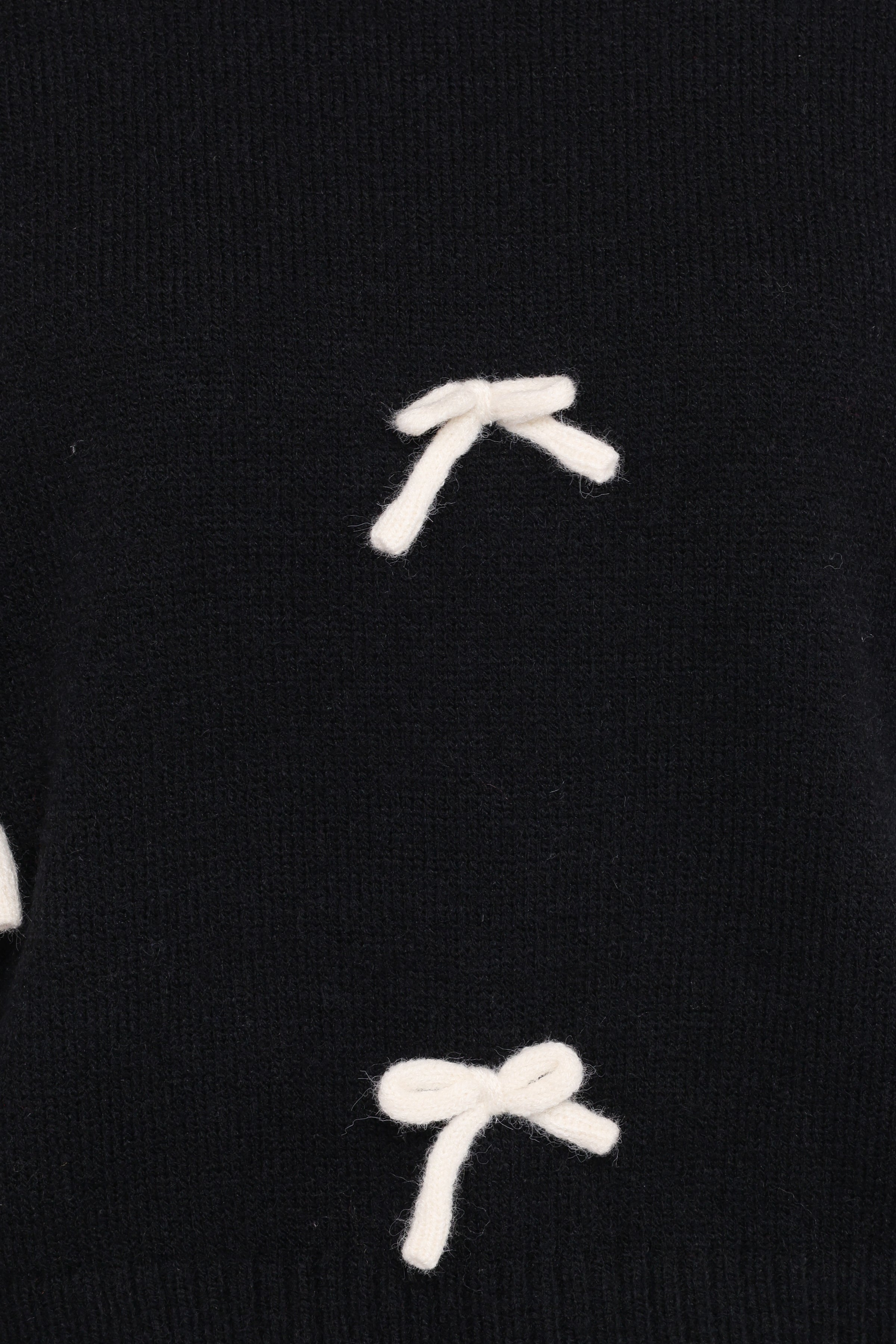 Voss Bow Knit Sweater - Black