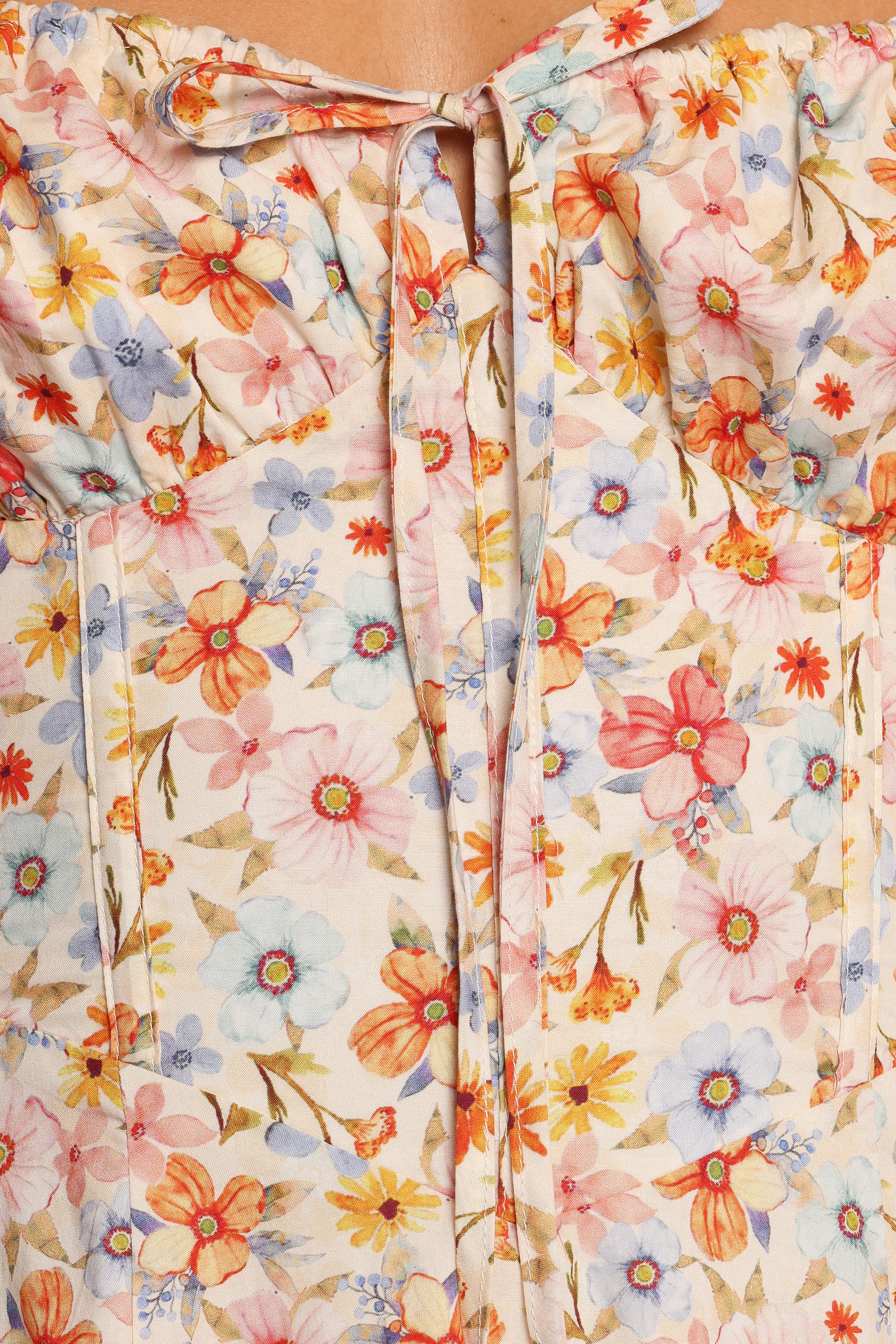 Wisteria Midi Dress - Orange