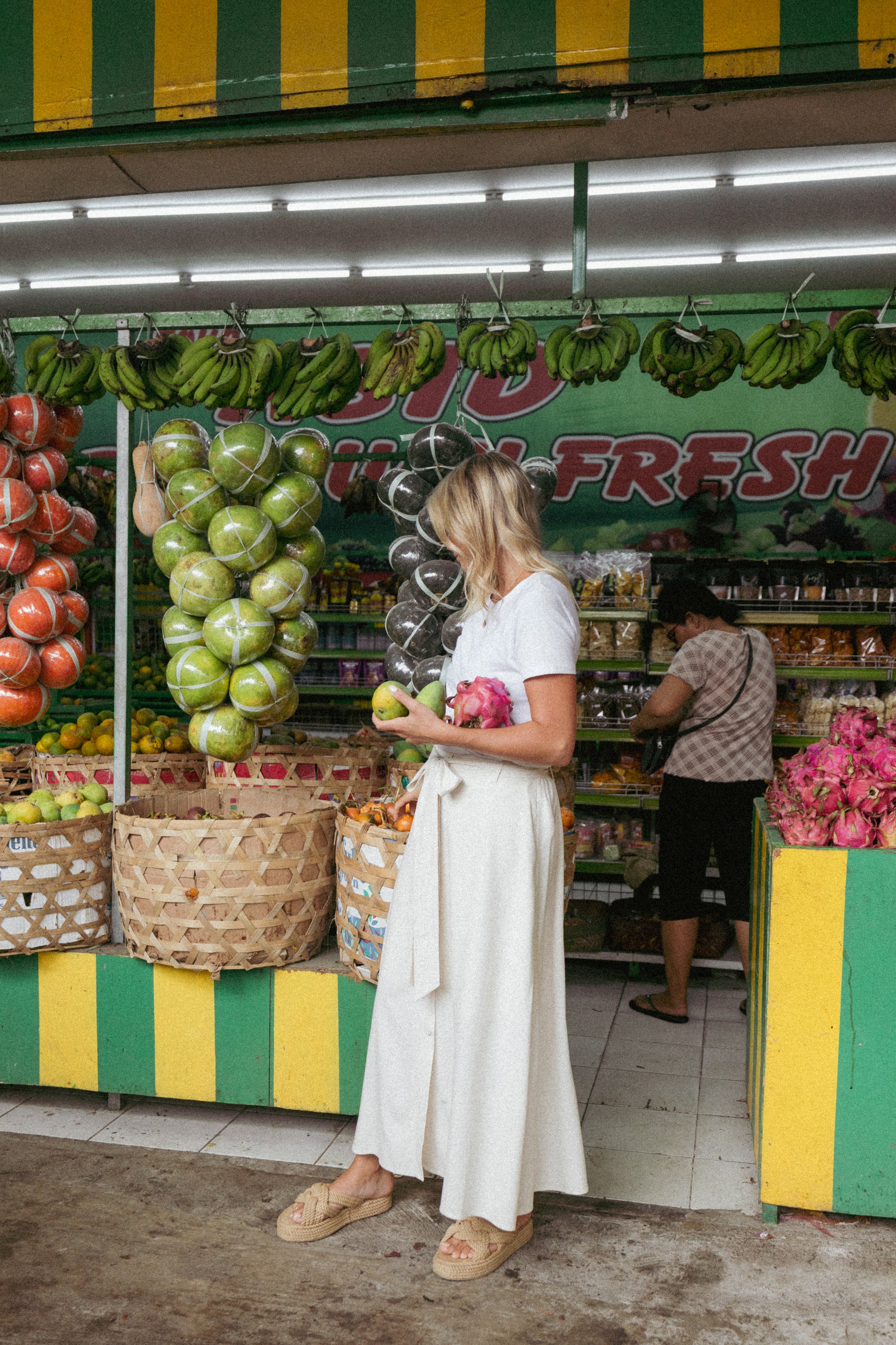 Xander Tie Waist Midi Skirt - Oatmeal