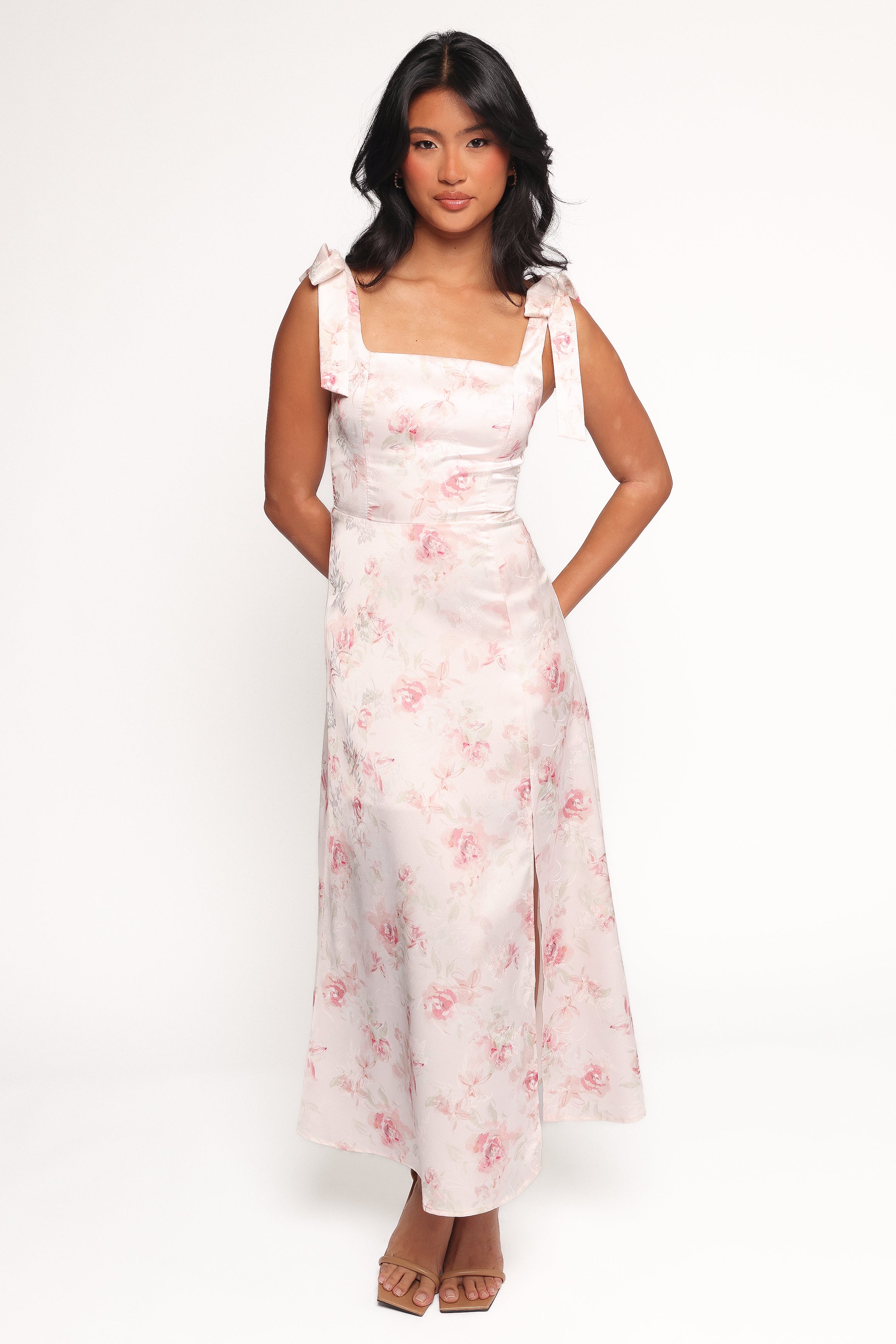 Zane Midi Dress - Pink Floral