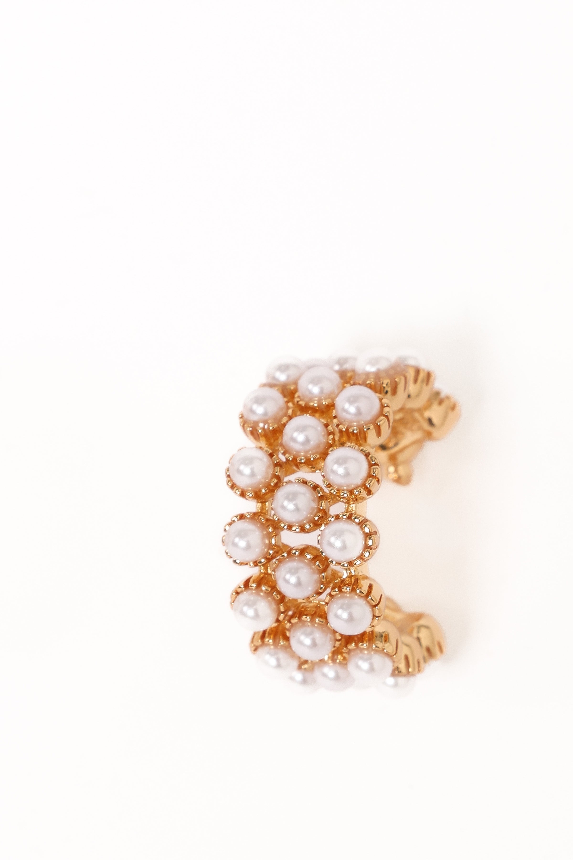 Ziva Earrings - Gold Pearl