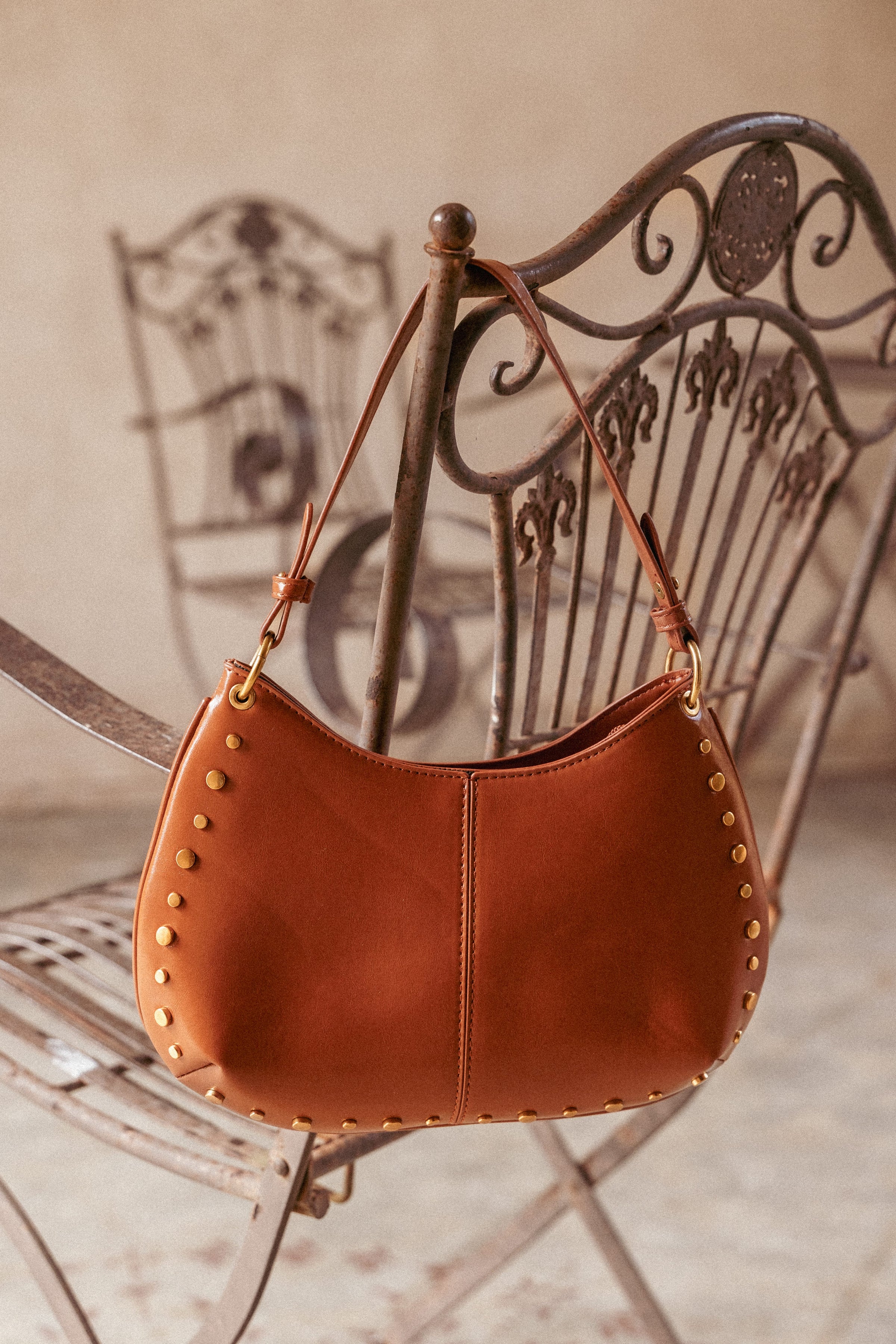 ACCESSORIES Celia Studded Bag - Tan